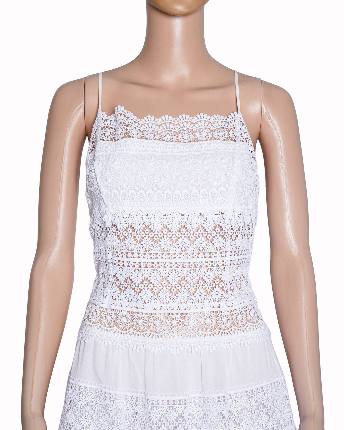 Charo Ruiz Ibiza White Cotton Lace Mini Dress