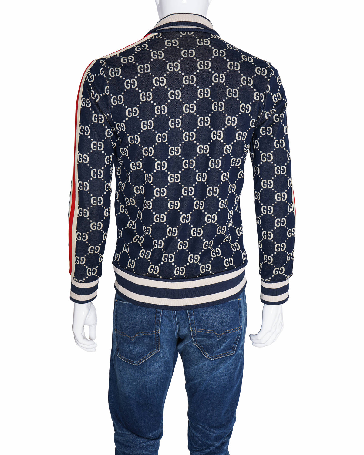 Gucci 2021 Monogram GG Printed Zip-Up Bomber Jacket