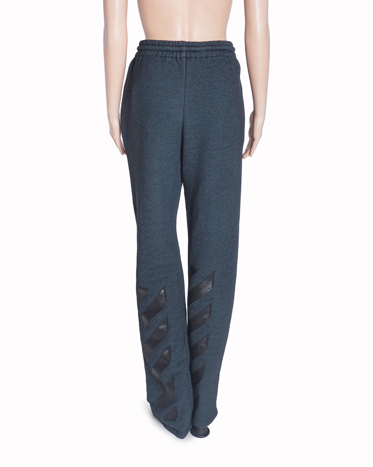 Off-White Dark Grey Diagonal Stripe Sweatpants
