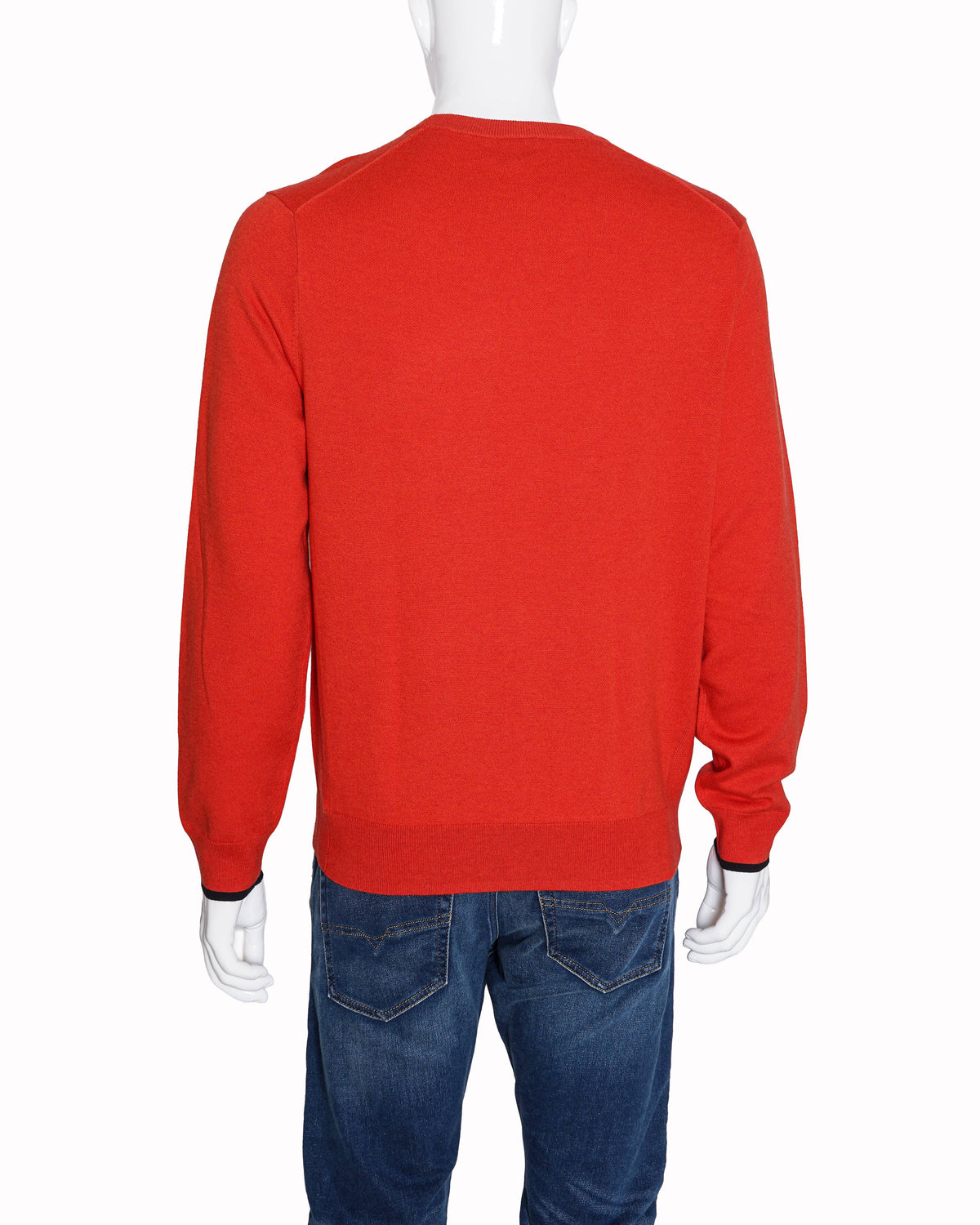 Paul Smith Men's Red Crew-Neck Happy Face Logo Sweatshirt