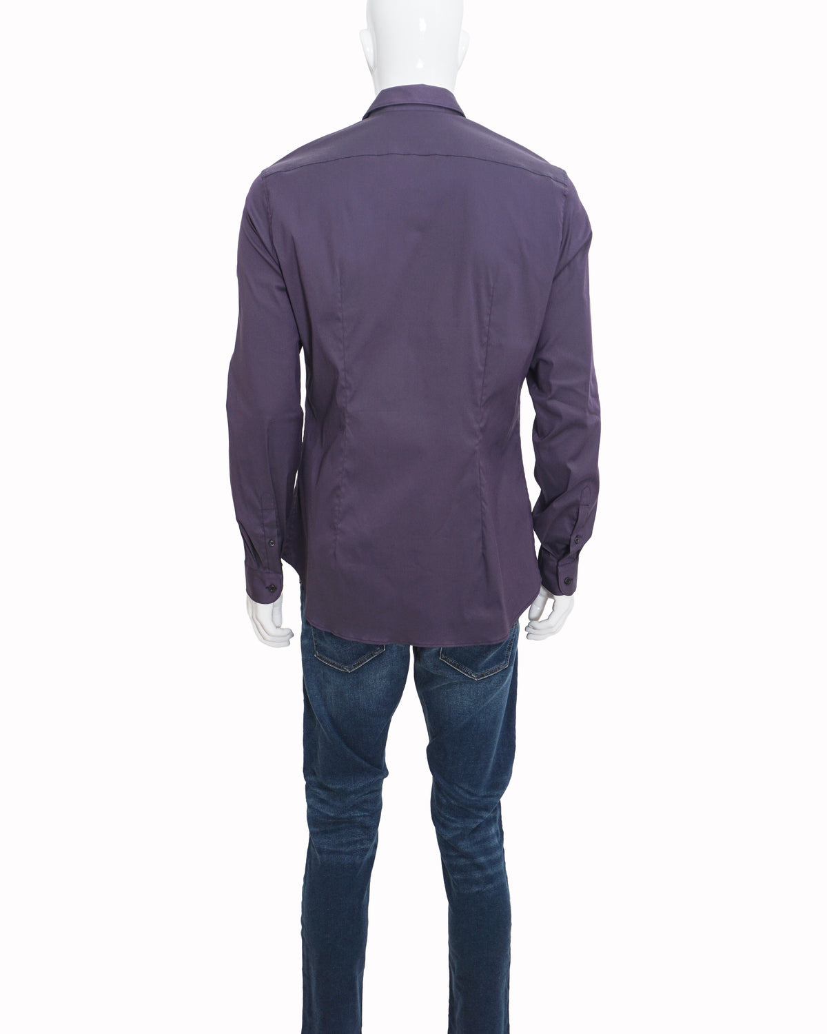 Prada Men's Purple Cotton Long-Sleeve Shirt