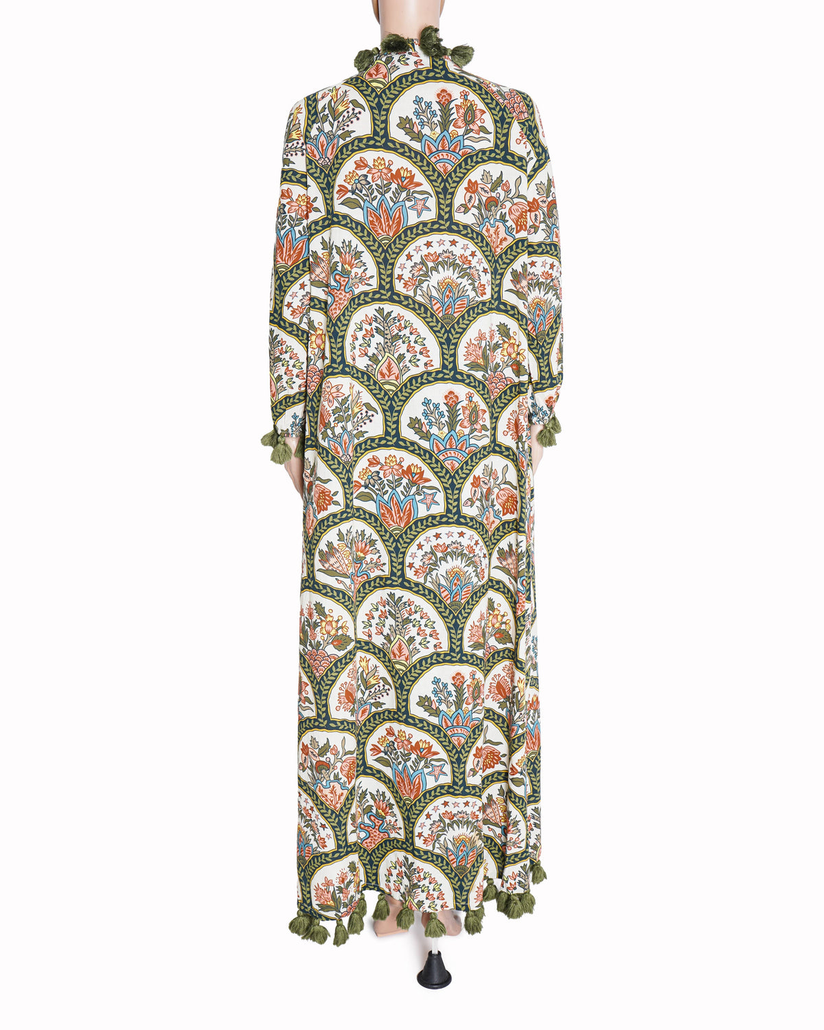 Rhode Resort Floral Tassel-Trimmed Cape
