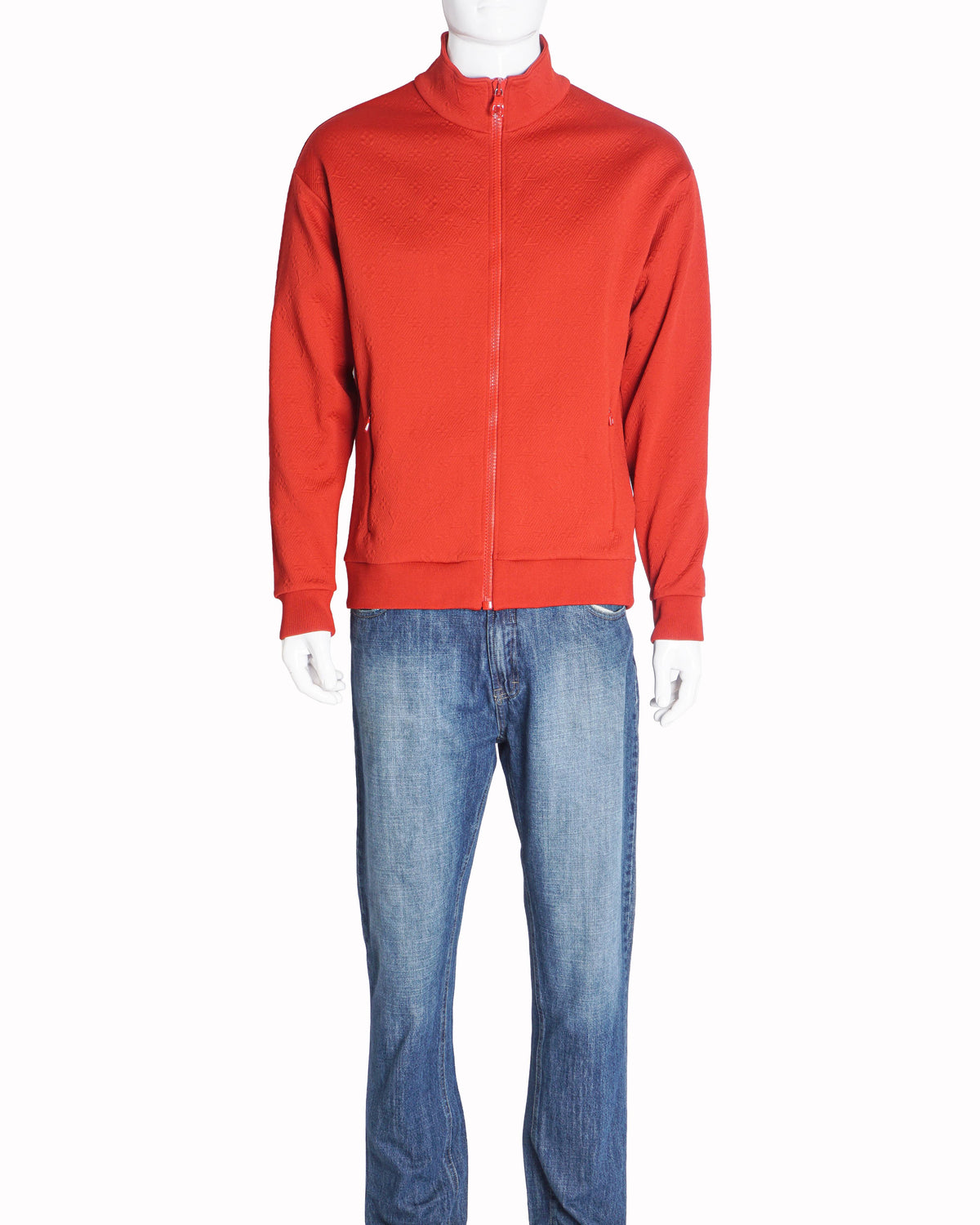 Louis Vuitton Red Monogram French Terry Track Jacket