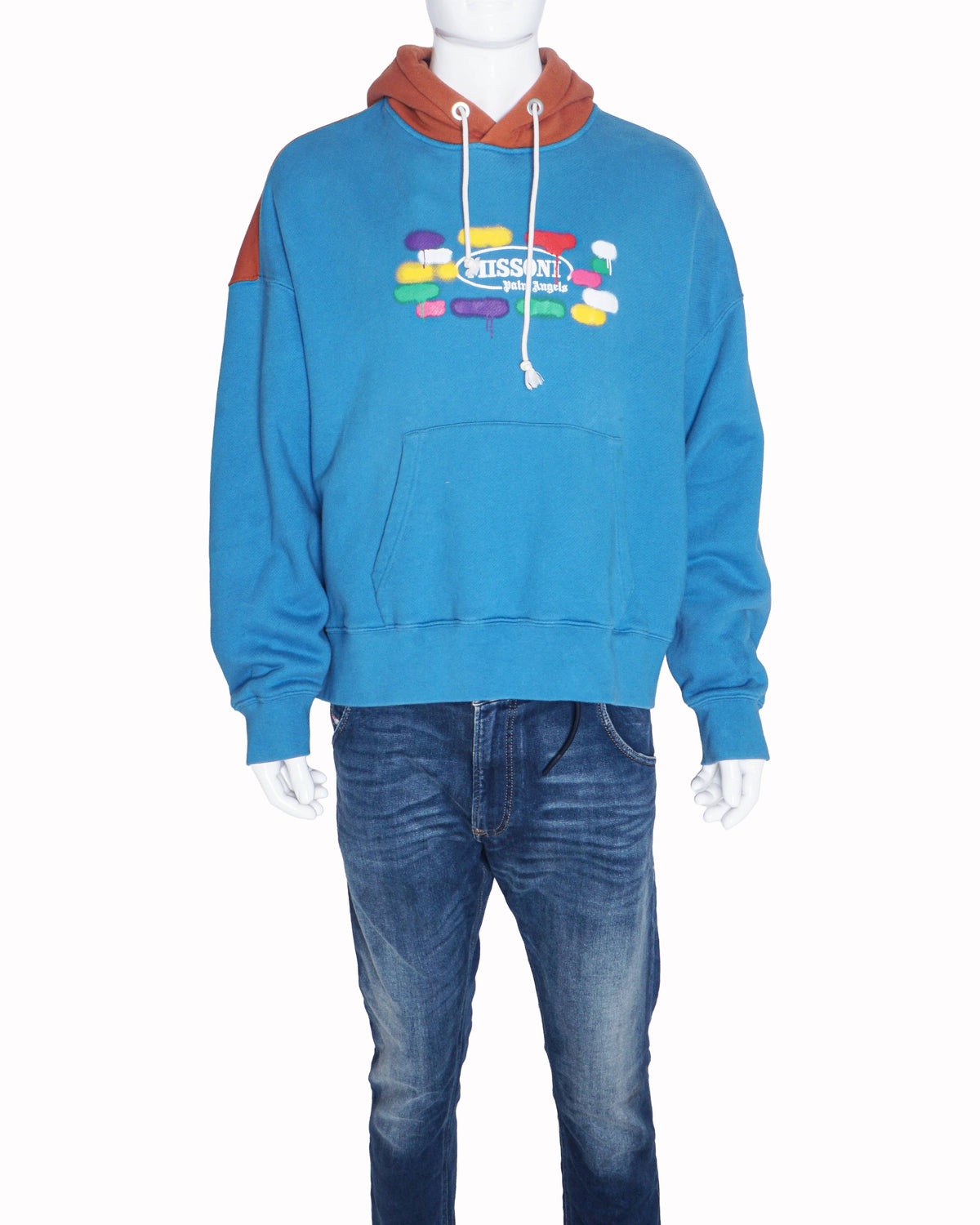 Palm Angels x Missoni Graphic Print Color-Blocked Unisex Hoodie