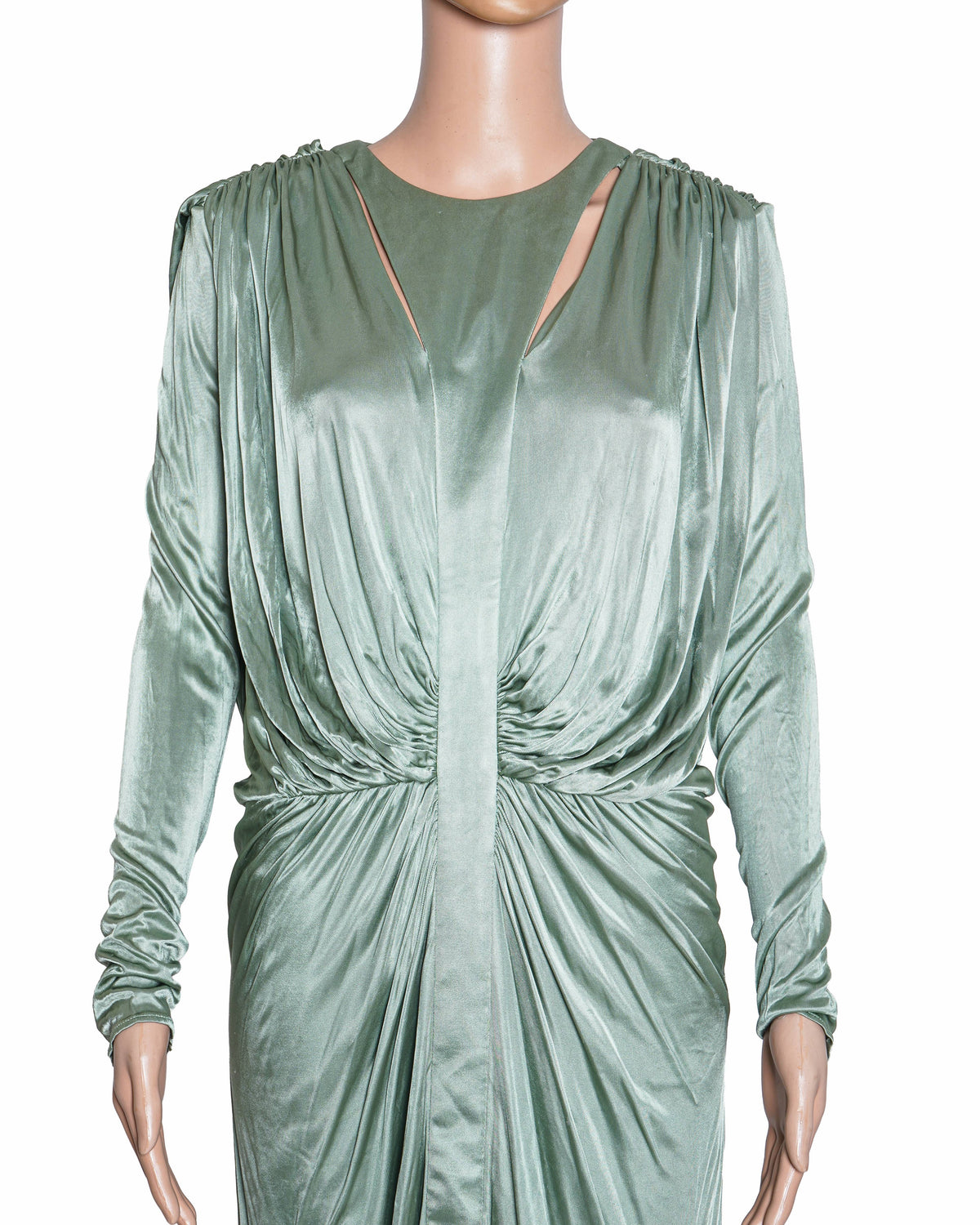 Versace Vintage Midi Dress In Sage Green