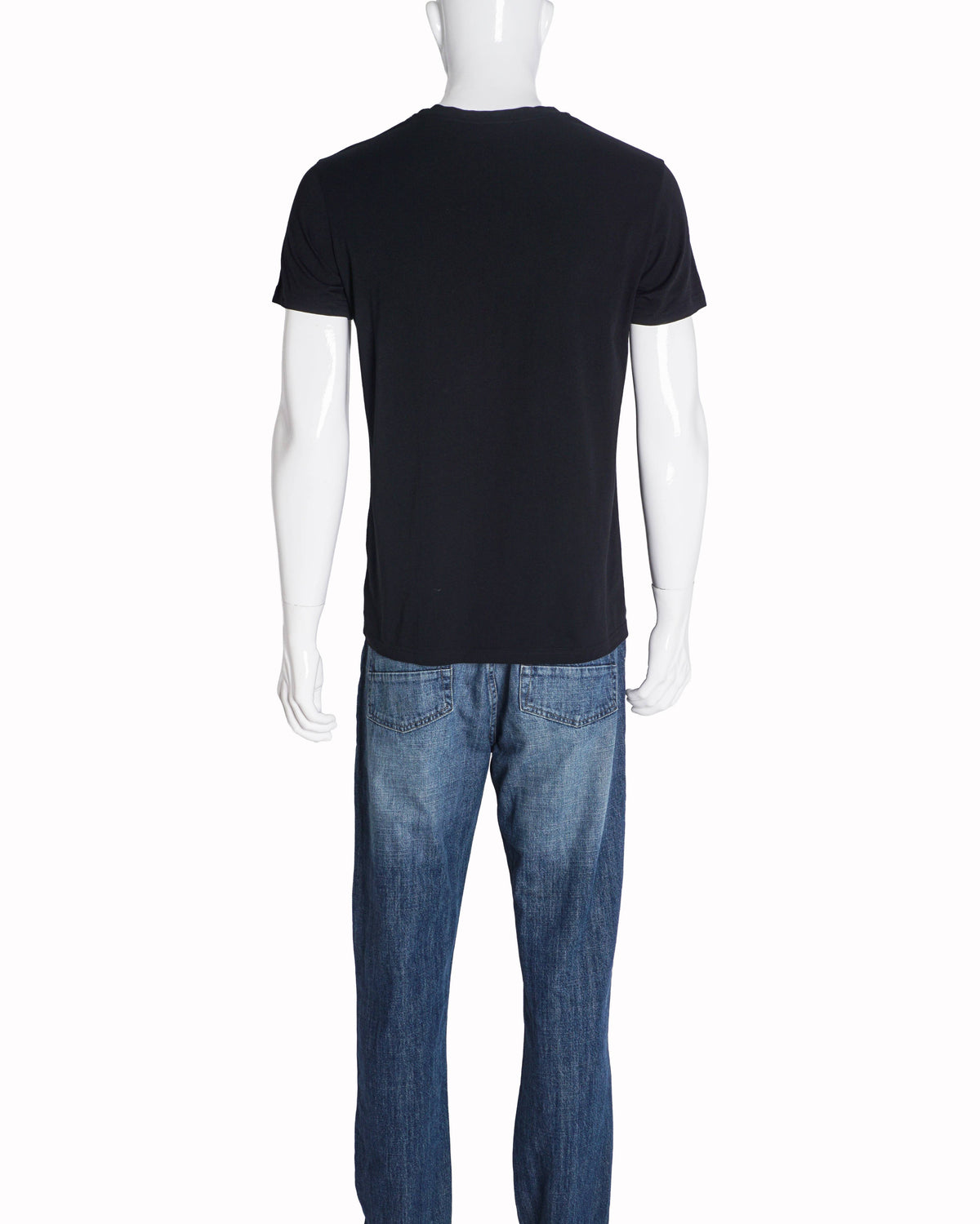 Balmain Men's Black Cotton Reflective Logo T-Shirt