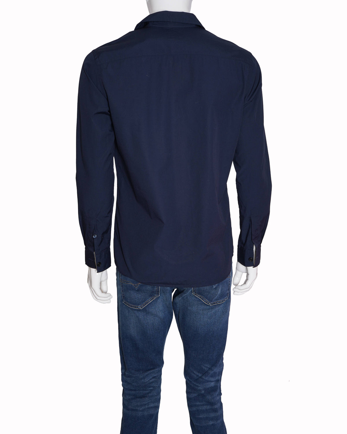 Burberry Navy Blue Full Sleves Shirt with Vintage Check Accents