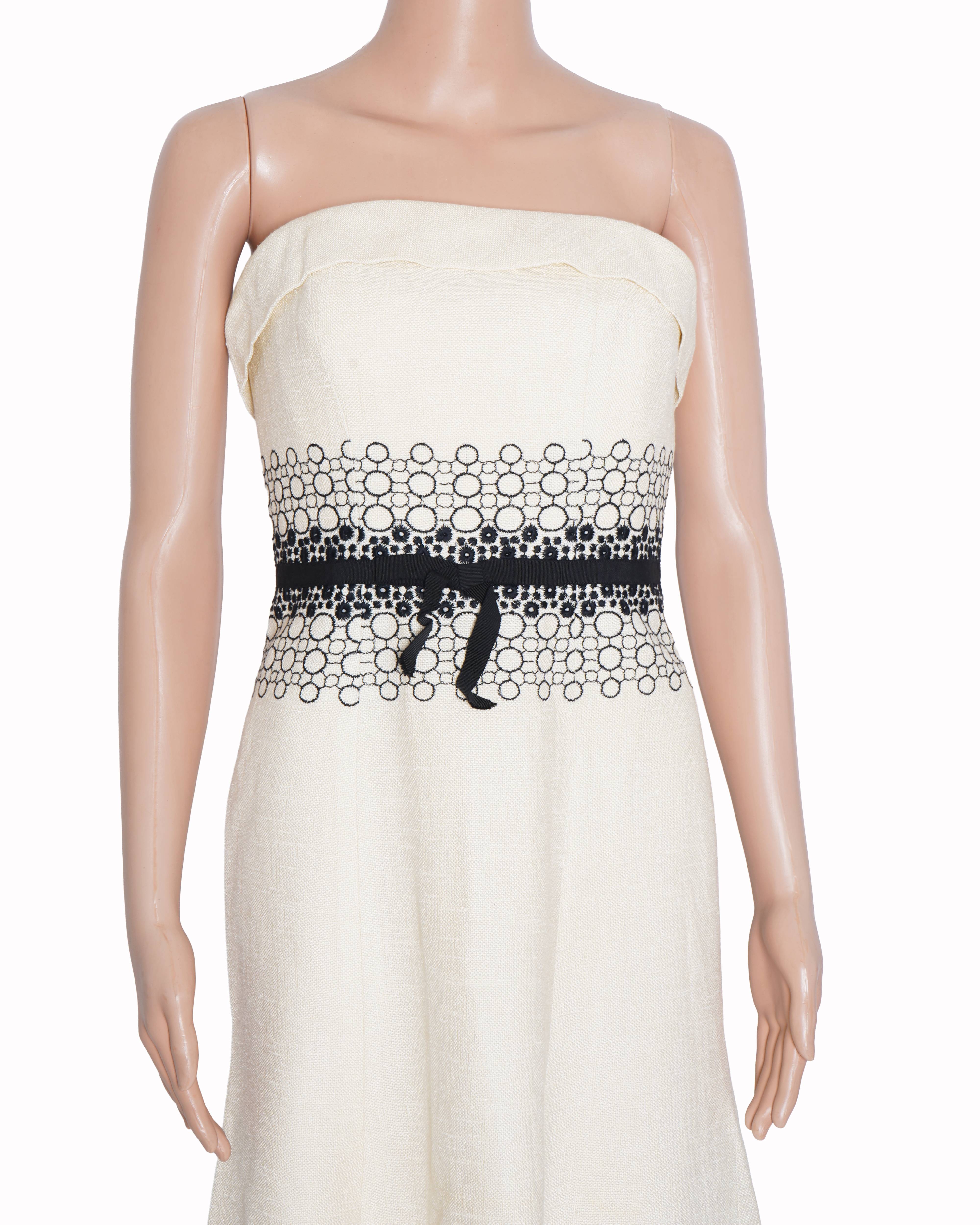 Caroline herrera Graphic Print Linen mini dress