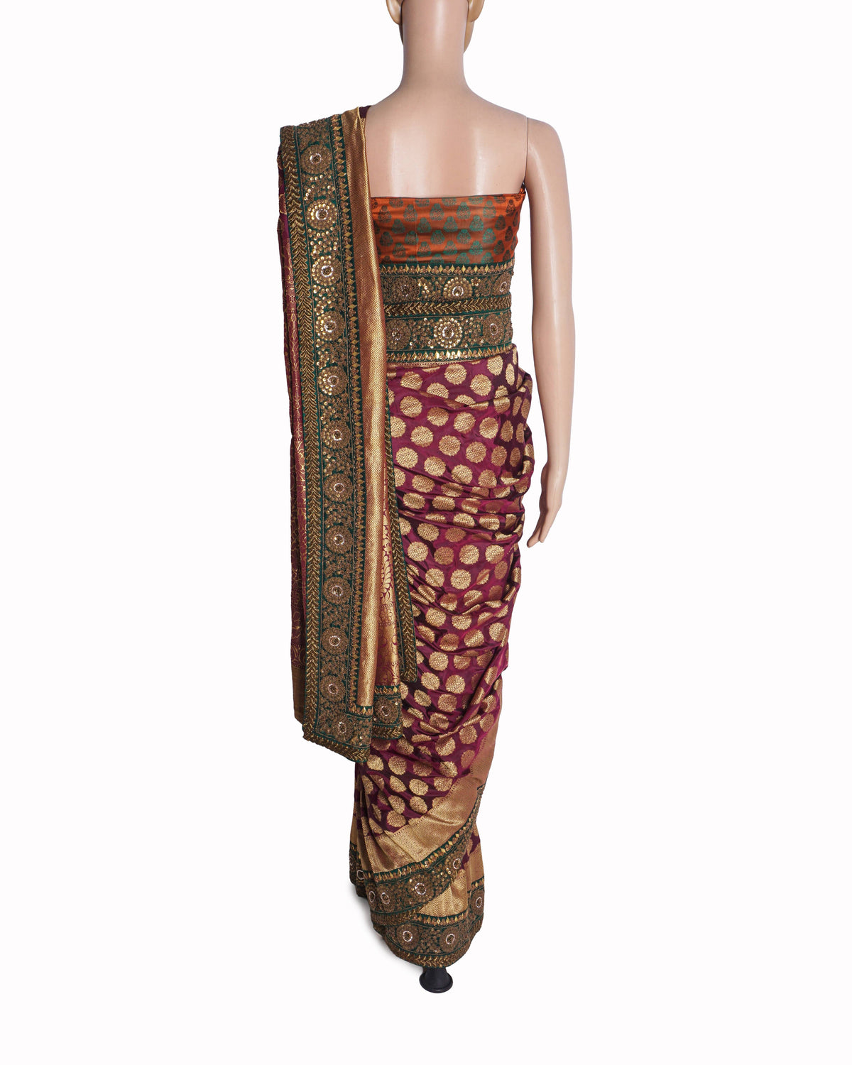 Sabyasachi Royal Purple  Banarasi Silk Saree with Unstitched Blouse