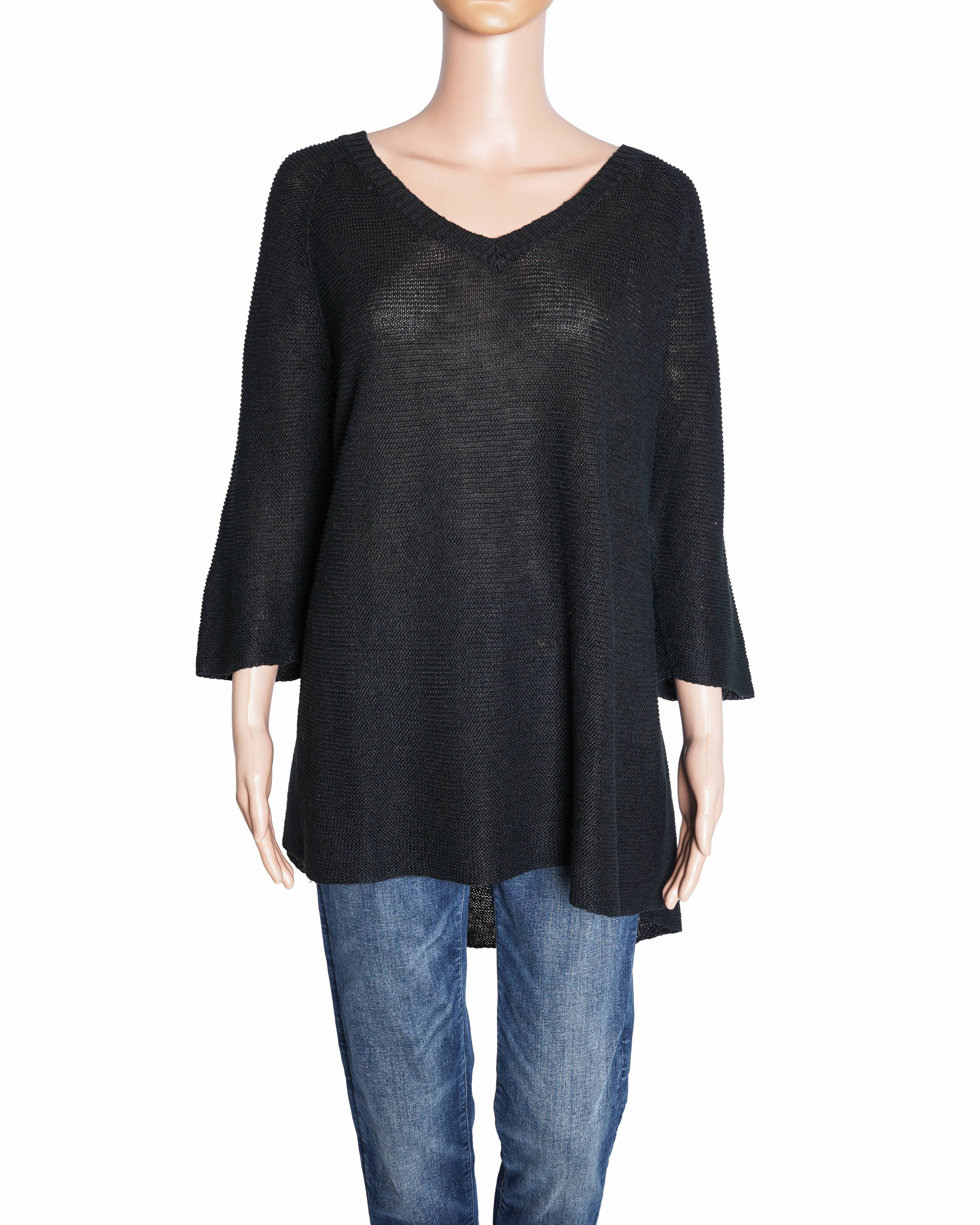 Lauren By Ralph Lauren Black Full Sleeve Top