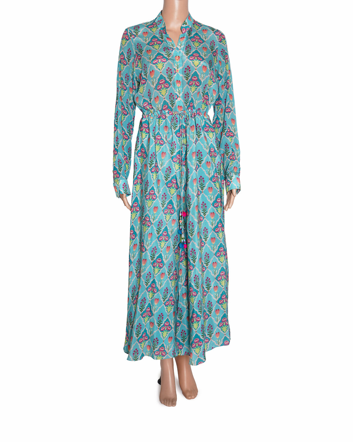 Siddhartha Bansal Blue V Neck Floral Print Jumpsuit