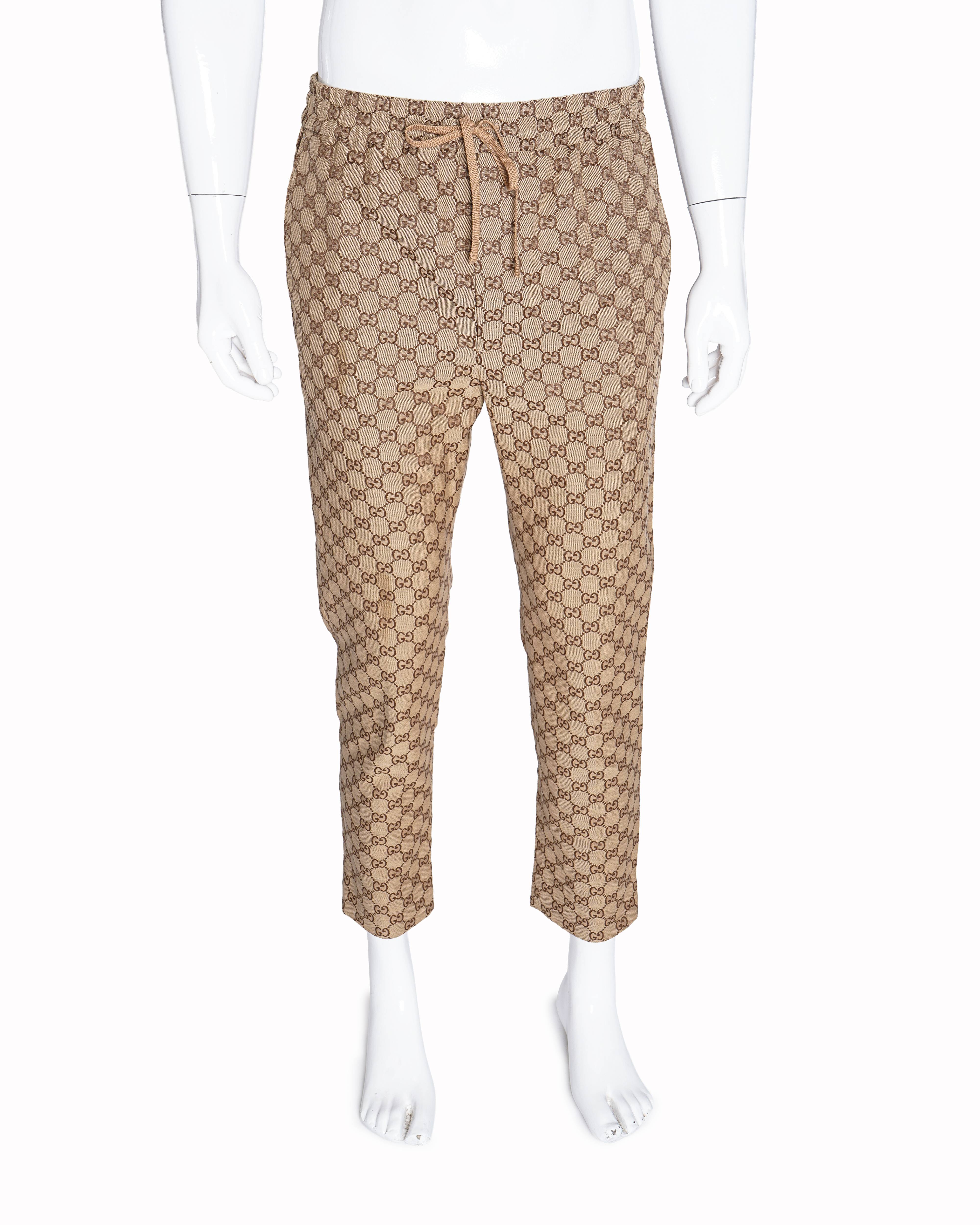 Gucci Monogram GG Supreme Cotton Canvas Track Pants