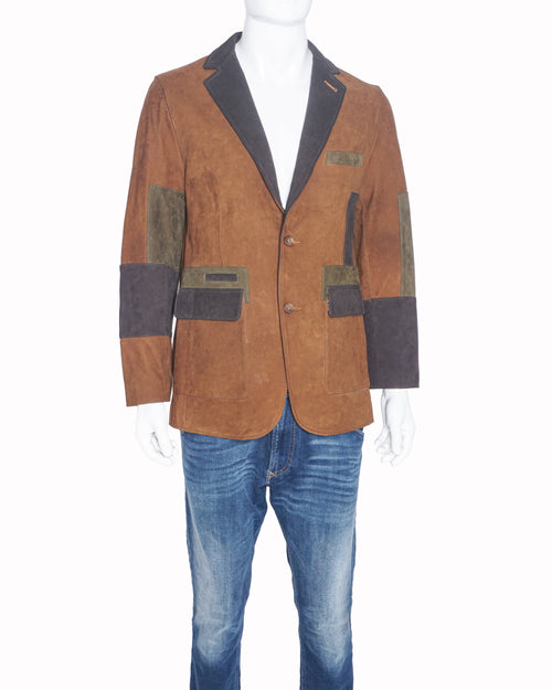 Robert Graham Multi-Texture Patchwork Structured Blazer