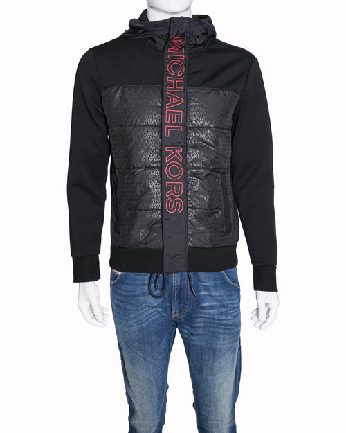 Michael Kors Men’s Black Mixed-Media Puffer Jacket