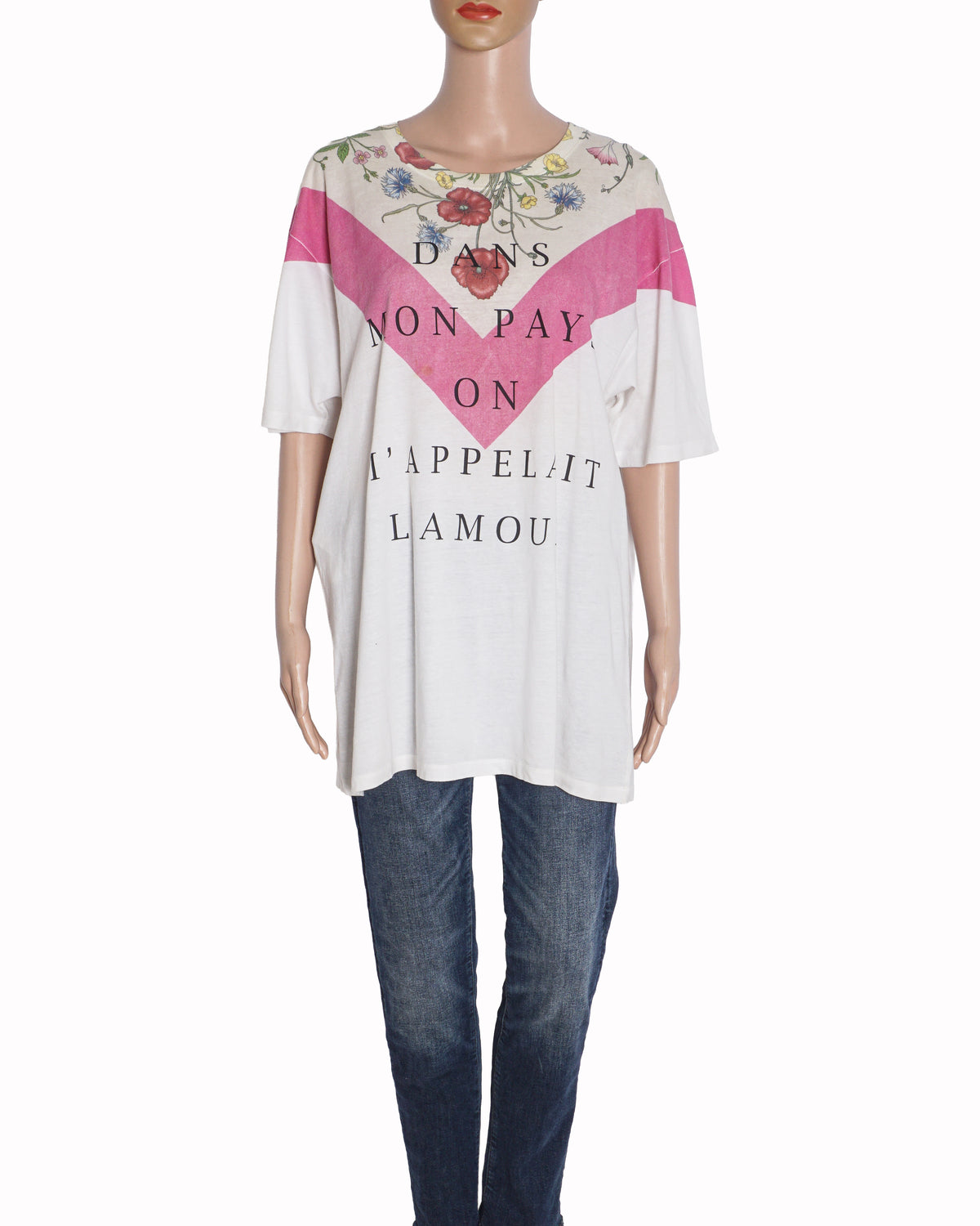 Gucci Floral Dans Mon Pays On M'Appelait L'Amour Oversized T-Shirt