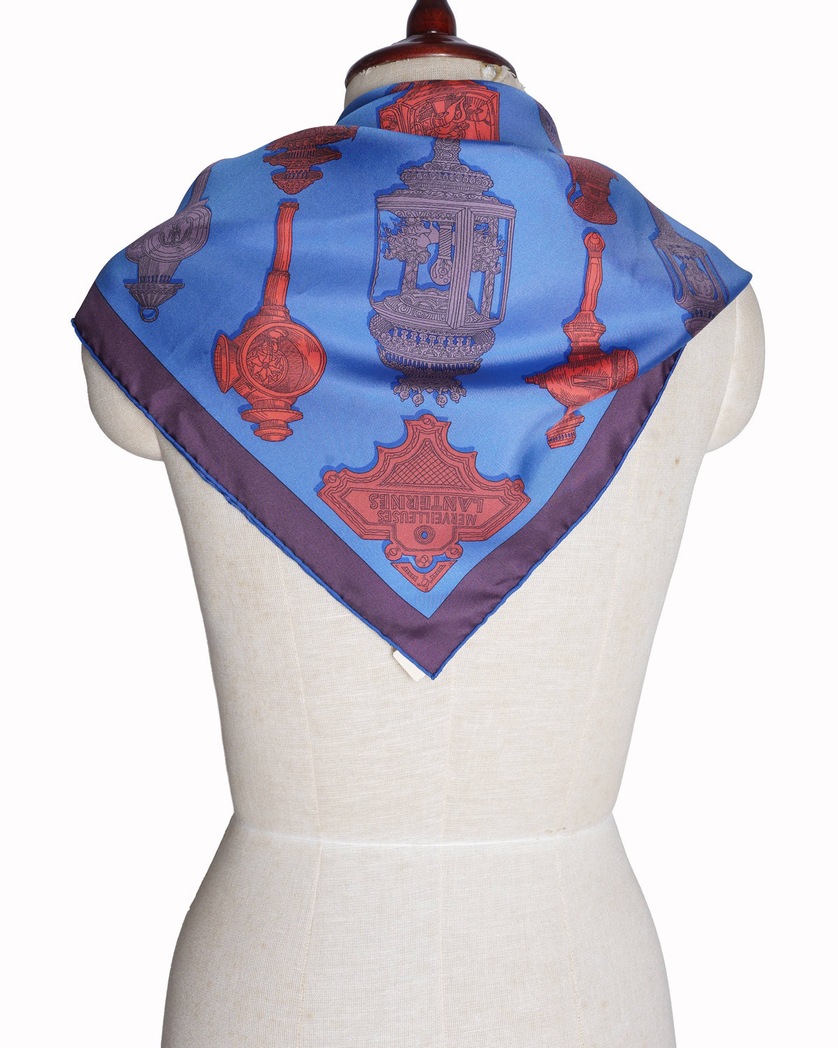 Hermès carres gavroche merveilleuses lanternes silk scarf