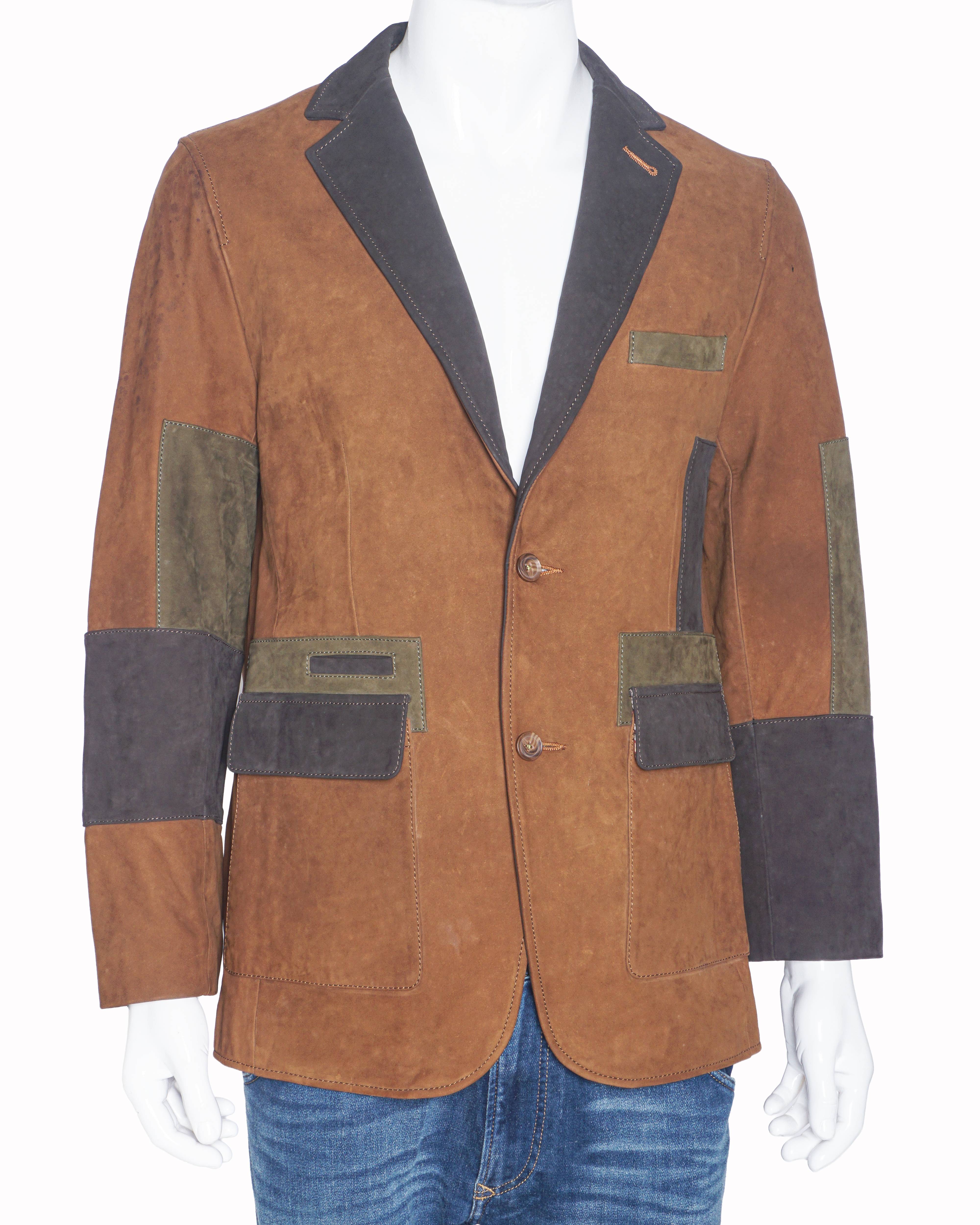 Robert Graham Multi-Texture Patchwork Structured Blazer
