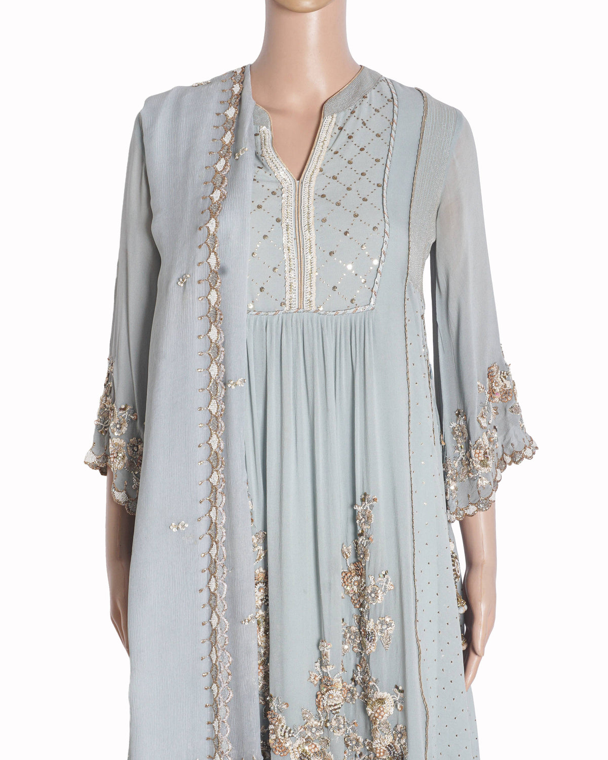 A&R by Rhea Kapoor Mukaish Georgette Kalidar Kurta & Dhoti Set