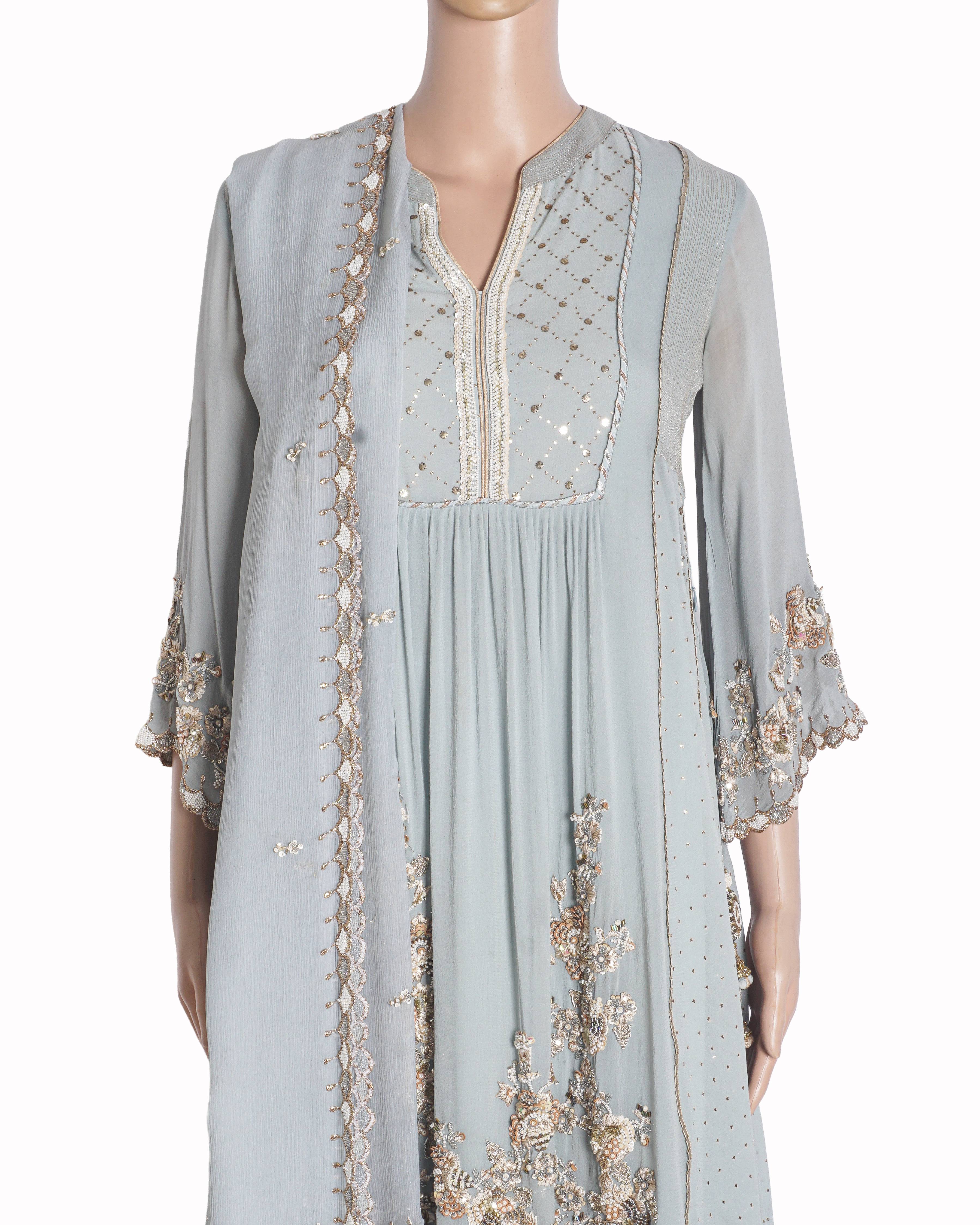 A&R by Rhea Kapoor Mukaish Georgette Kalidar Kurta & Dhoti Set