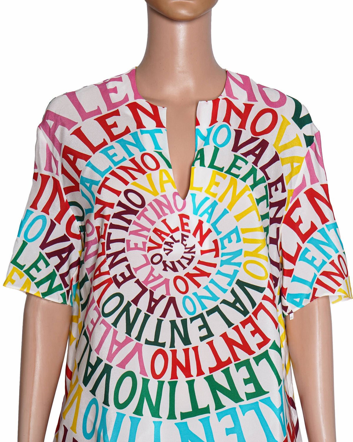 Valentino Loop Crepe de Chine Mini Dress