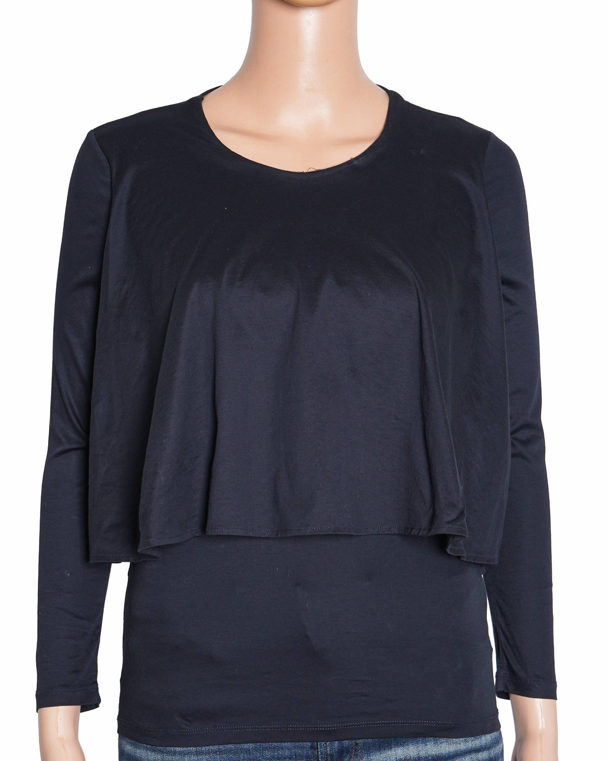 COS Layered Long Sleeve Black T-Shirt