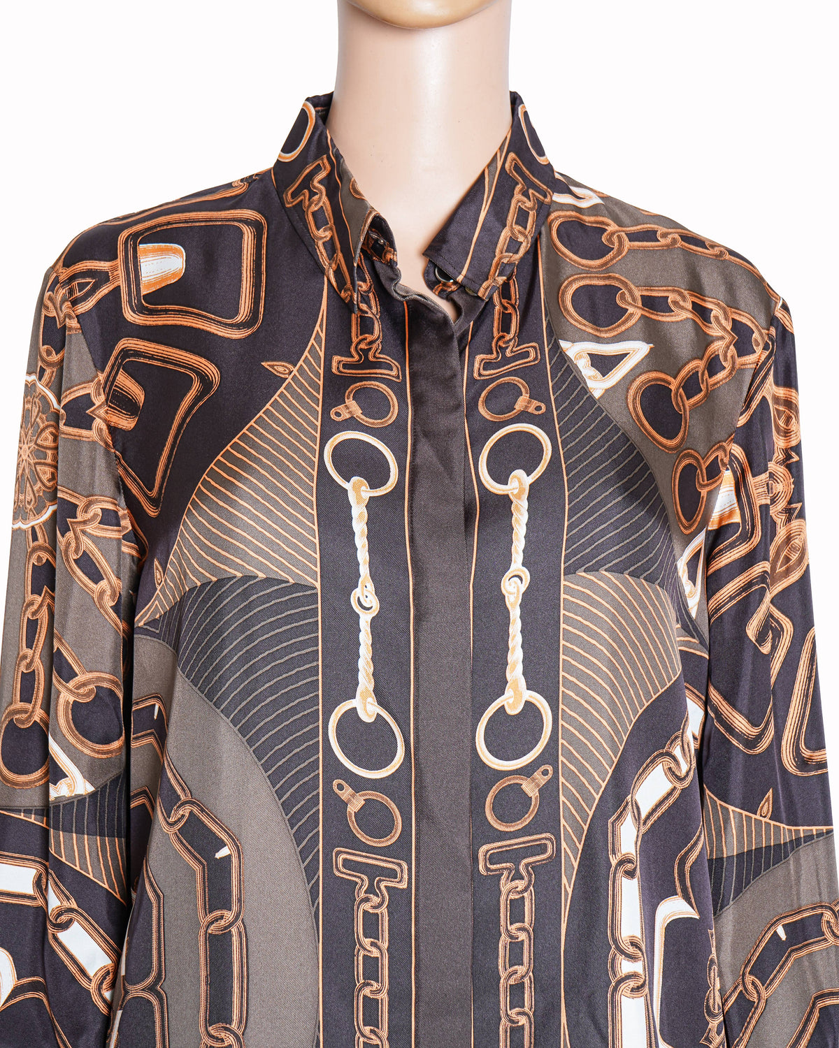 Hermès Paris Printed Button Down Shirt