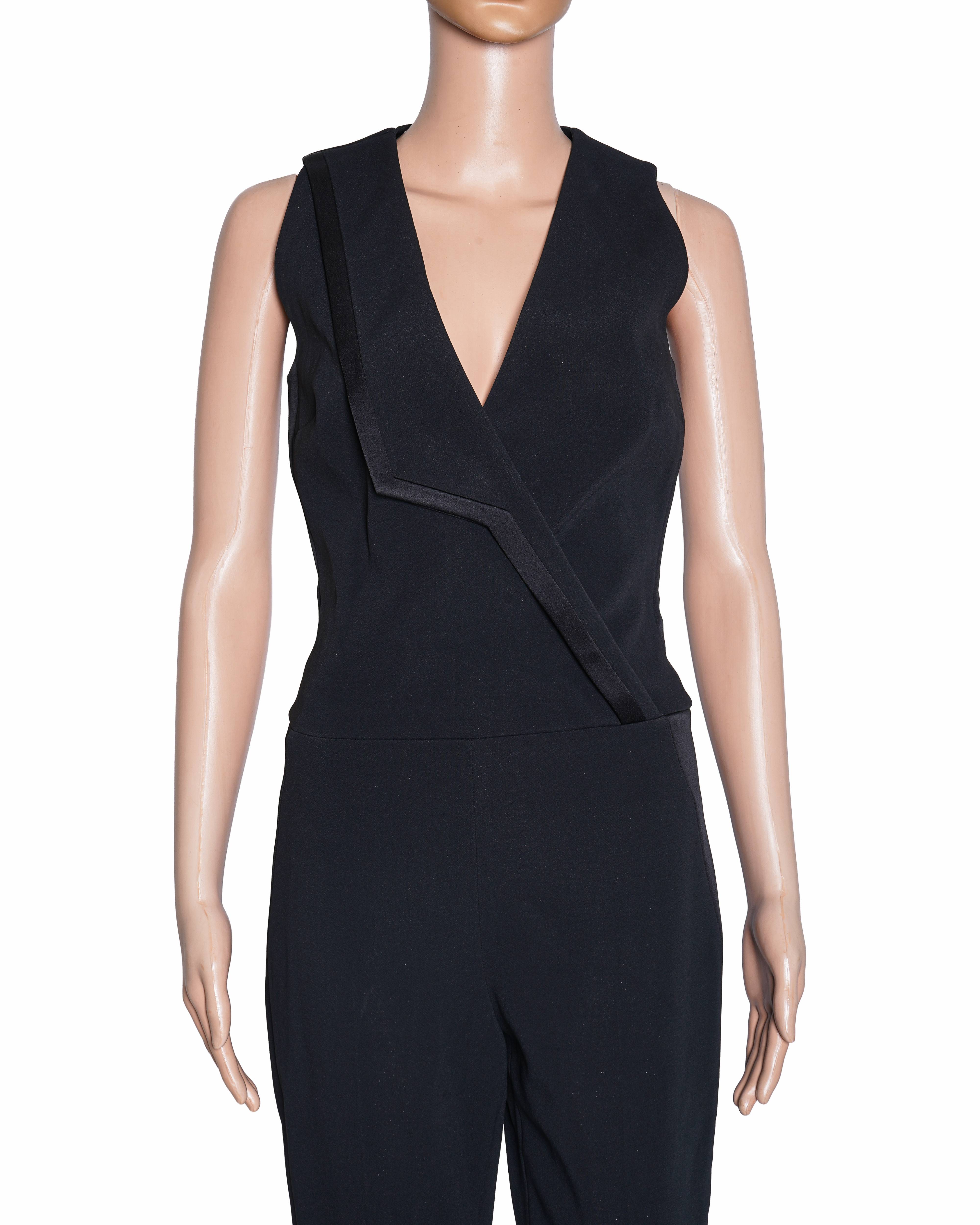 Mugler Tuxedo-Inspired Sleeveless Jumpsuit