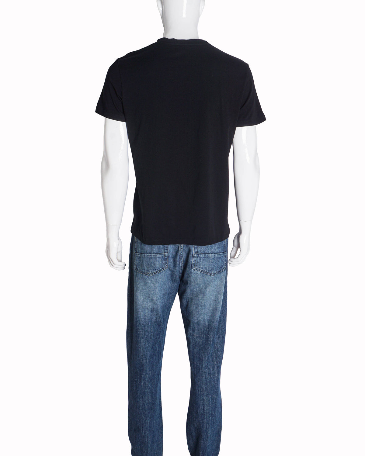 Balmain Men's Black Cotton Silver Logo T-Shirt
