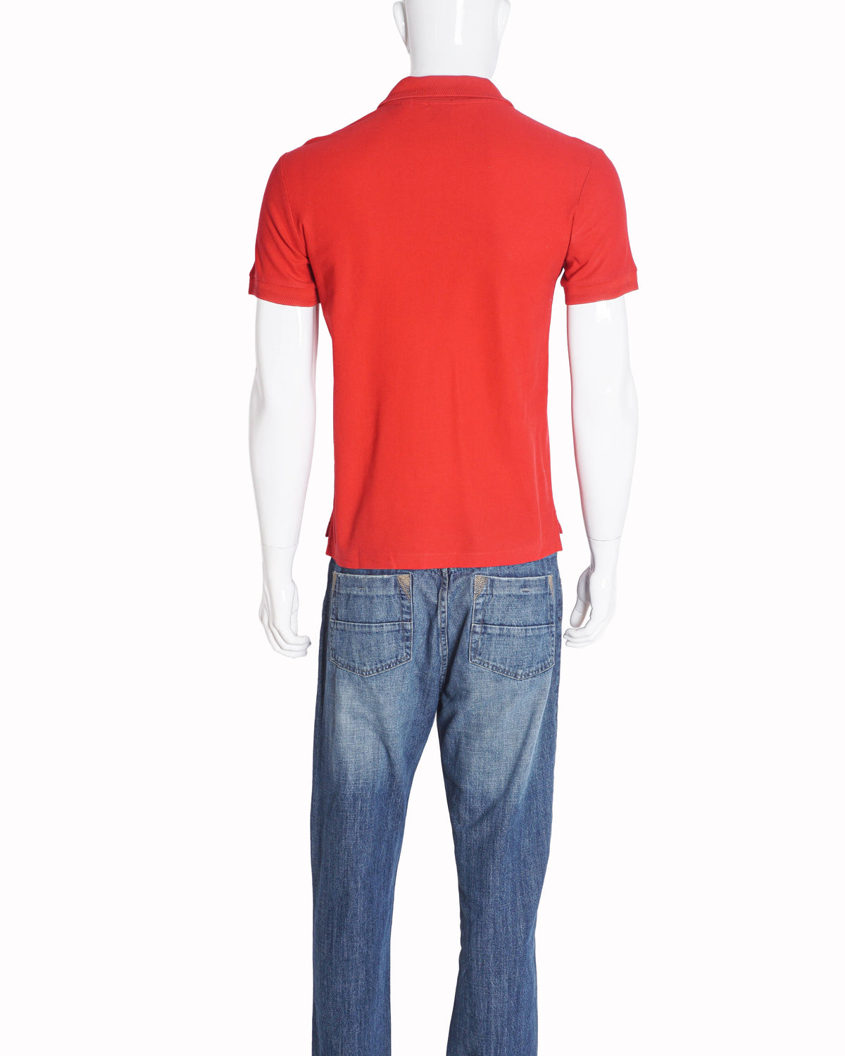 Burberry Red Cotton Piqué Polo T-Shirt