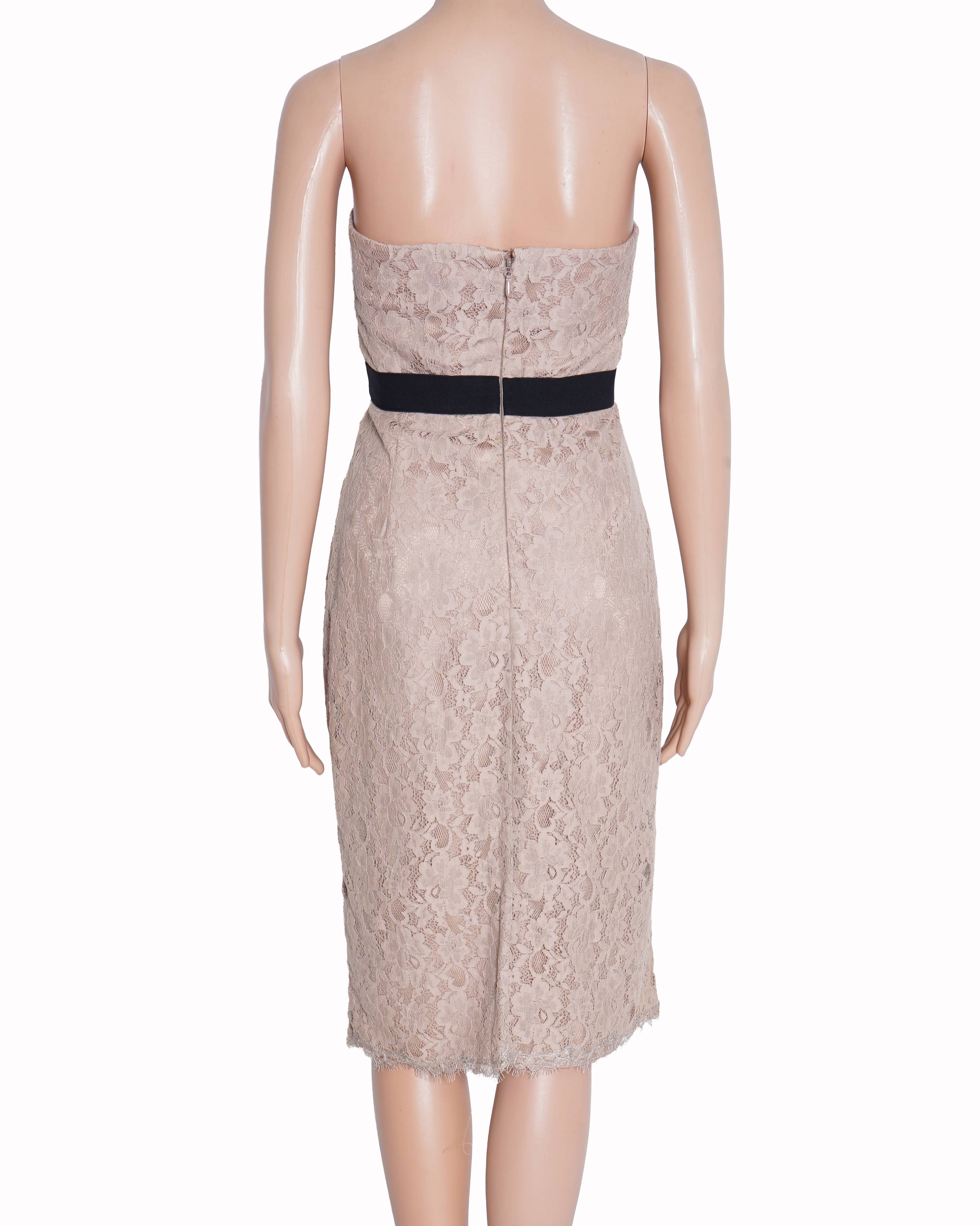 New BCBG Max Azria alexandra strapless lace dress