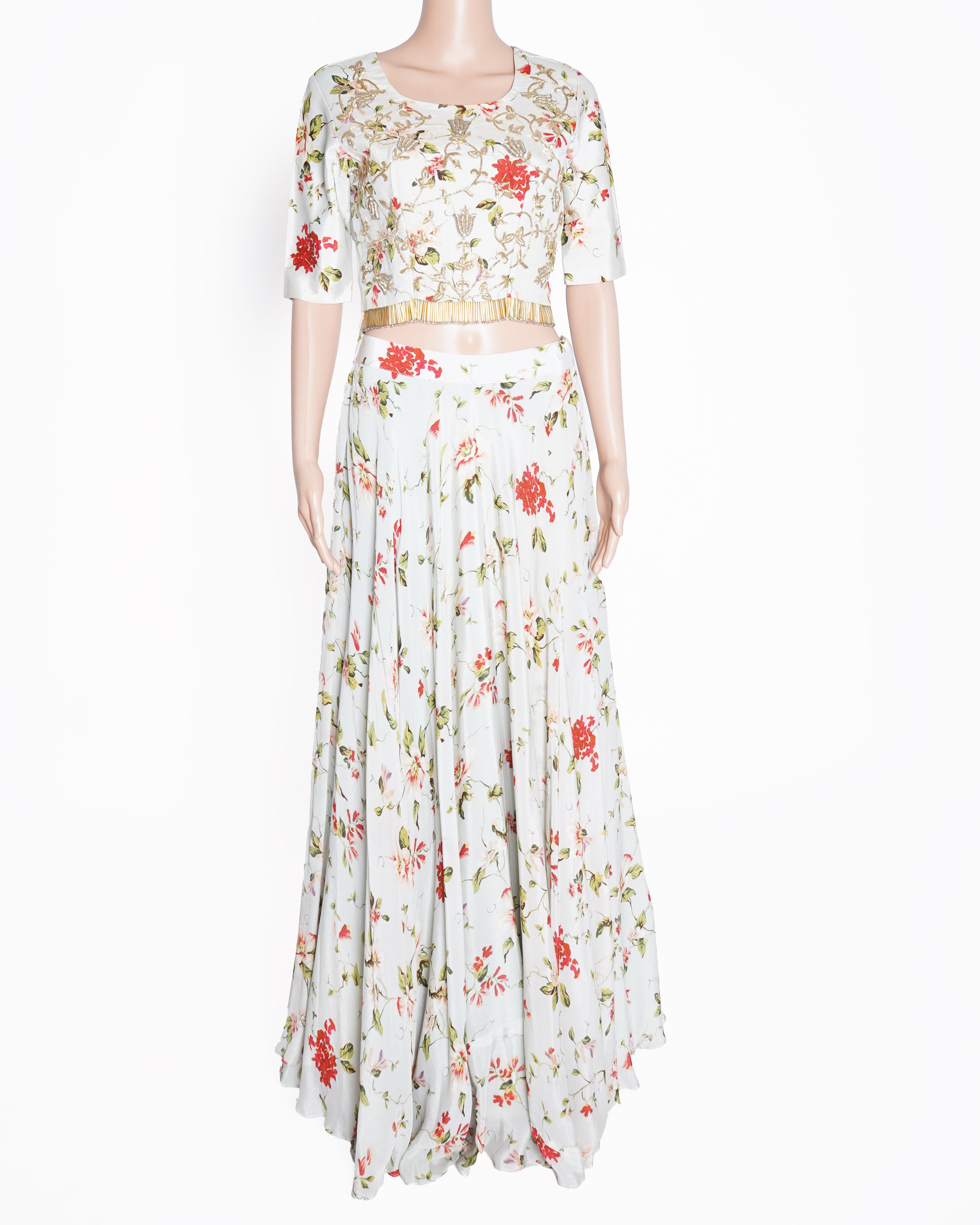 Archana shah floral embroidered lehenga set