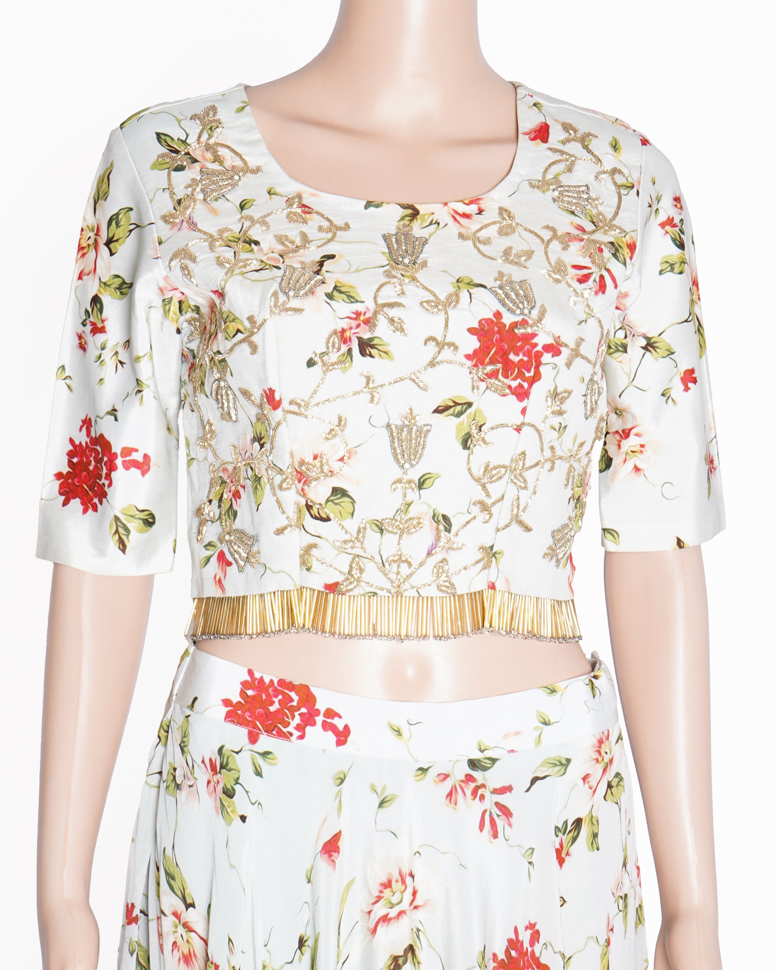 Archana shah floral embroidered lehenga set