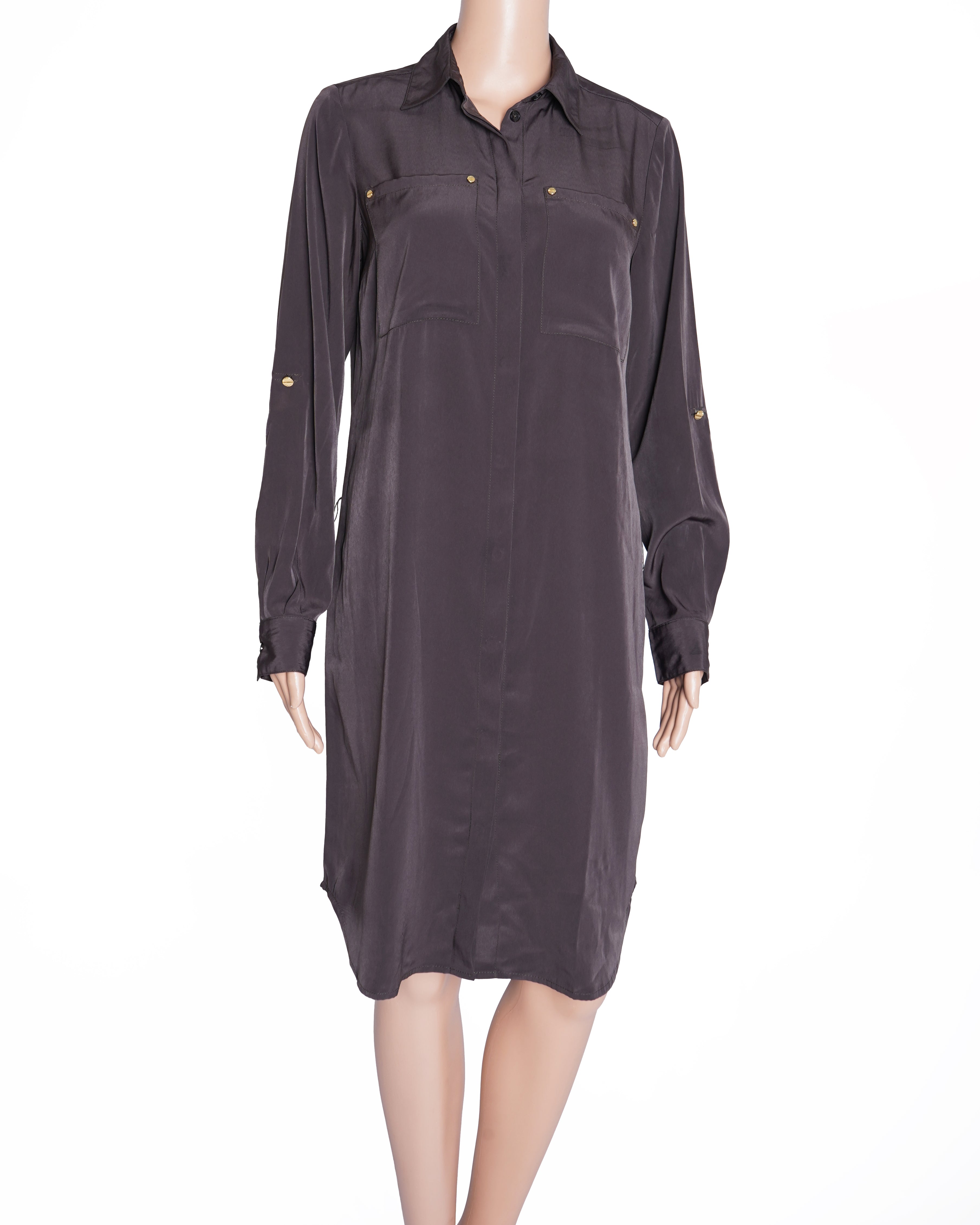 Michael Kors Shirt Dress In Black