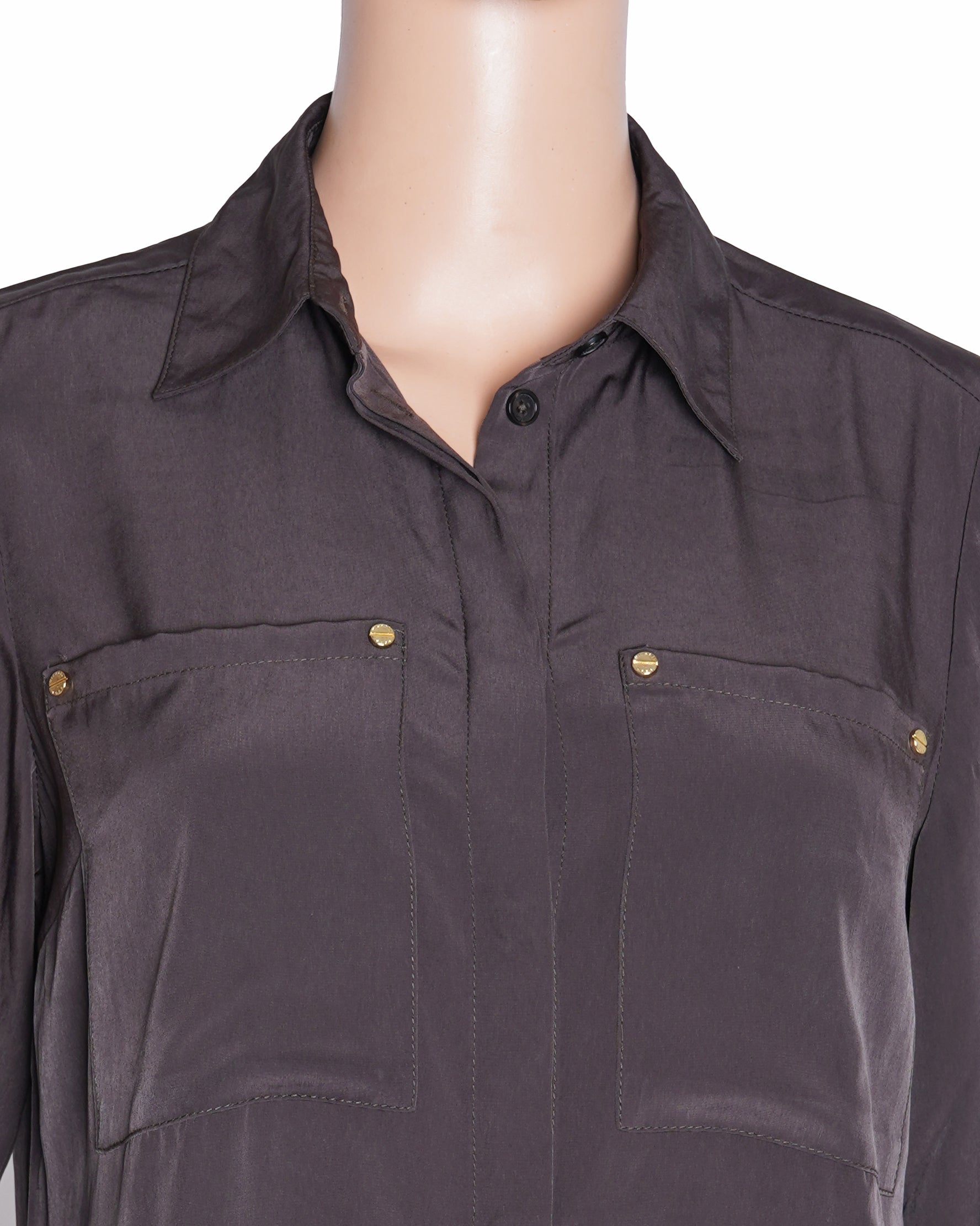 Michael Kors Shirt Dress In Black