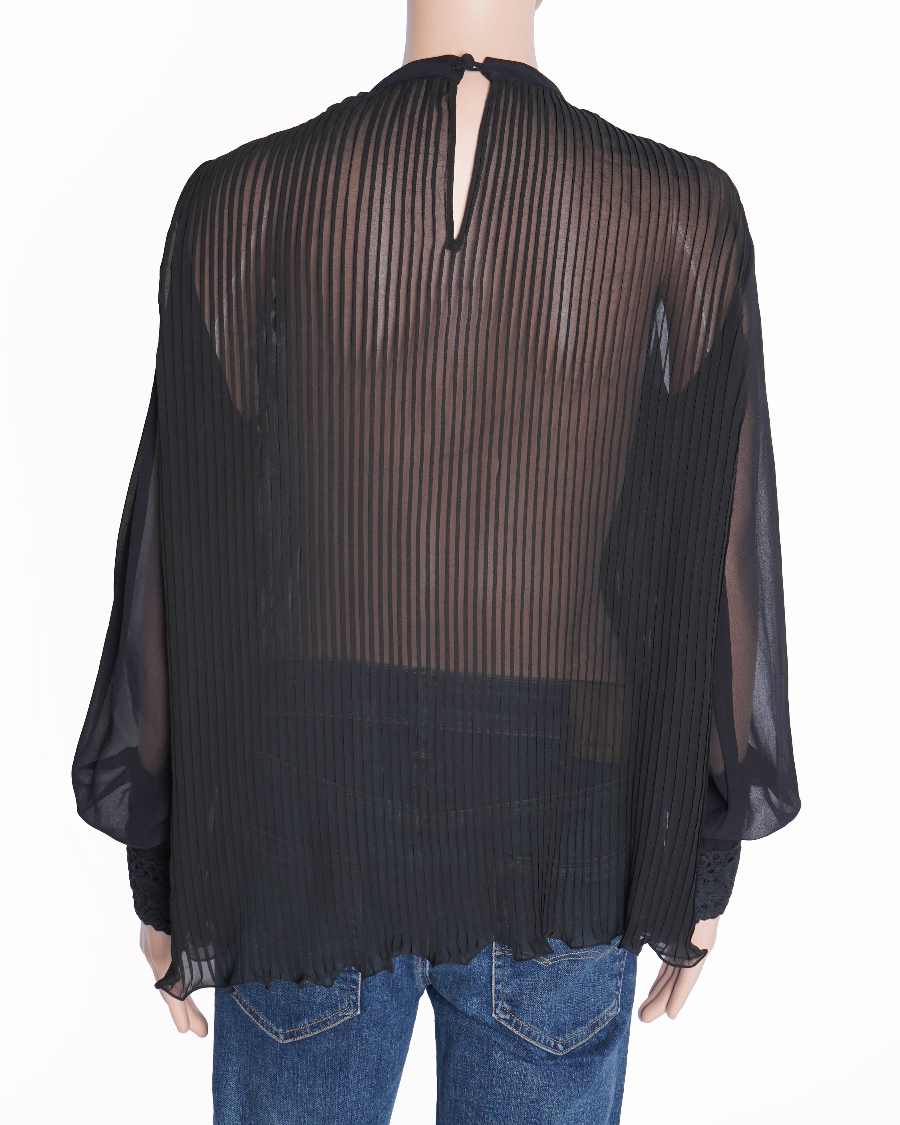 Jade by Monica & Karishma Black embroidered top