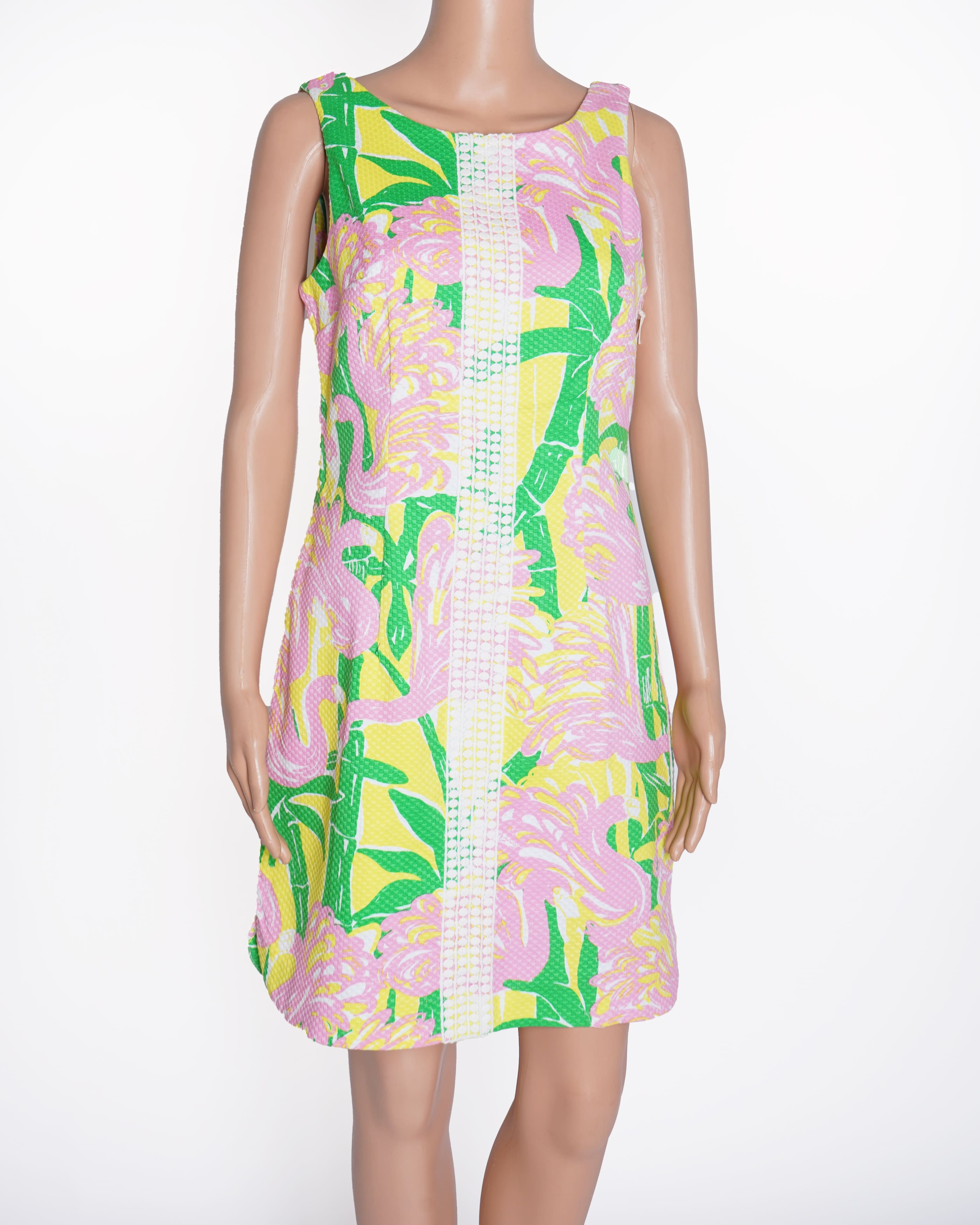 New Lilly pulitzer summer flamingo printed mini dress