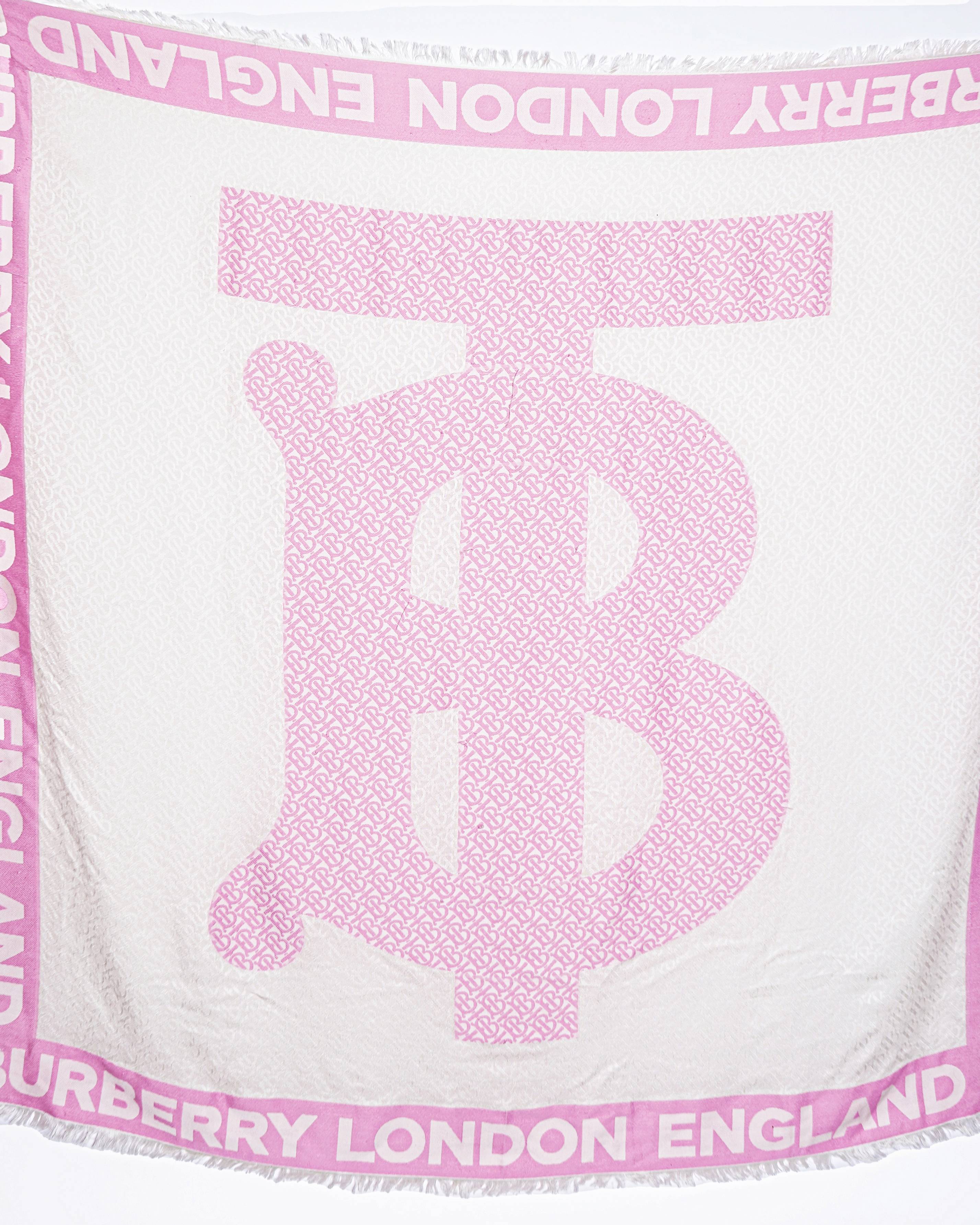 New Burberry stole pink and white