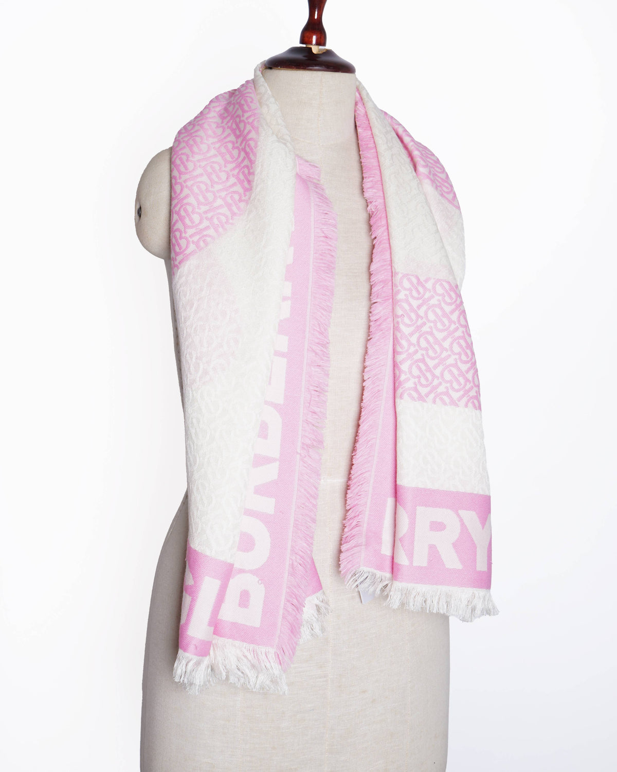 New Burberry stole pink and white