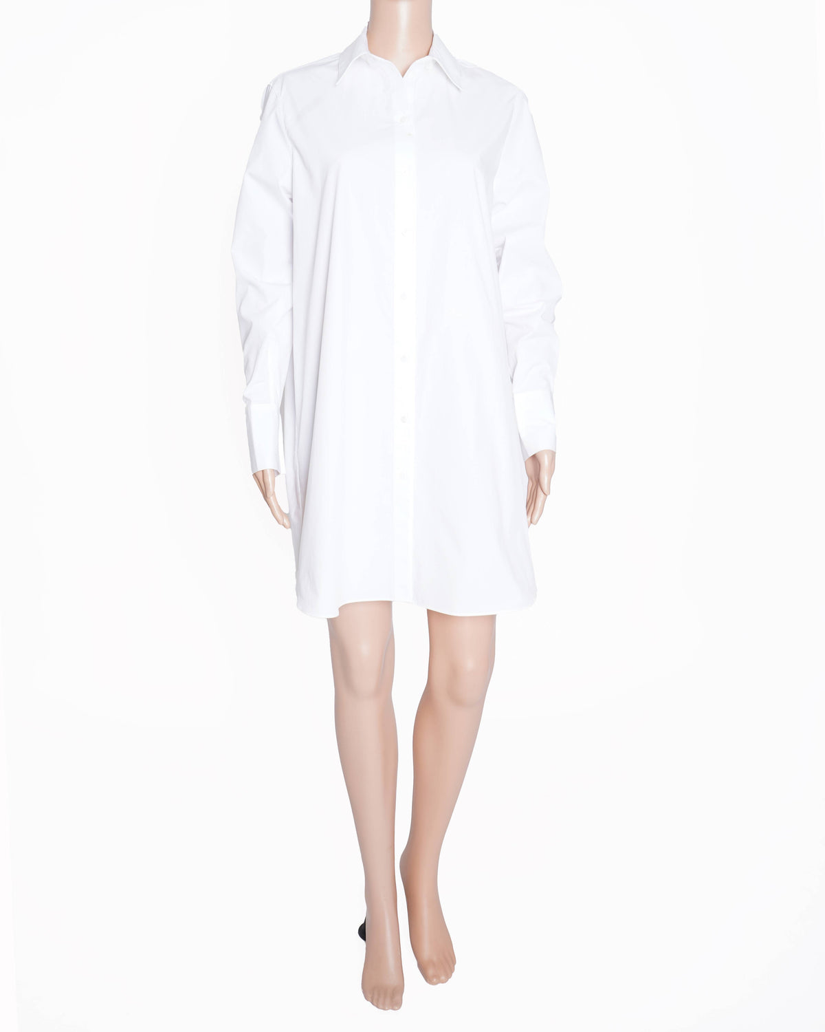 New Karl Lagerfeld White full sleeves shirt Dress