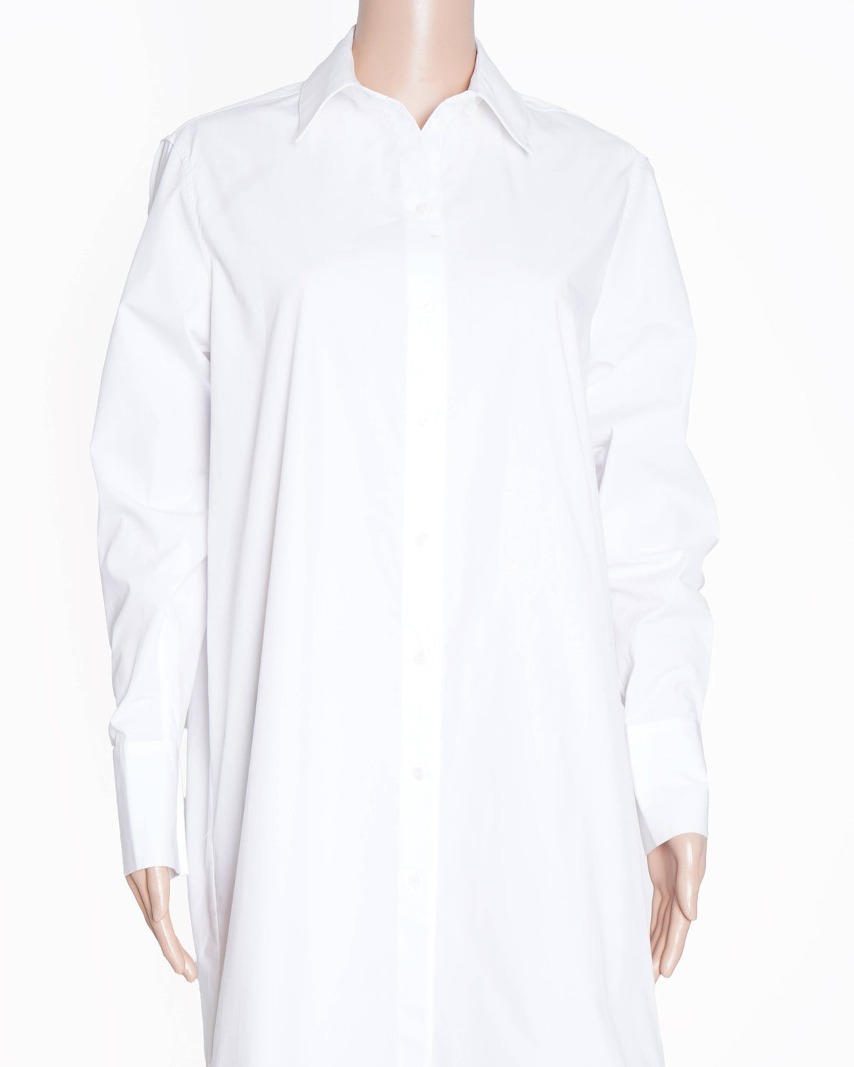 New Karl Lagerfeld White full sleeves shirt Dress