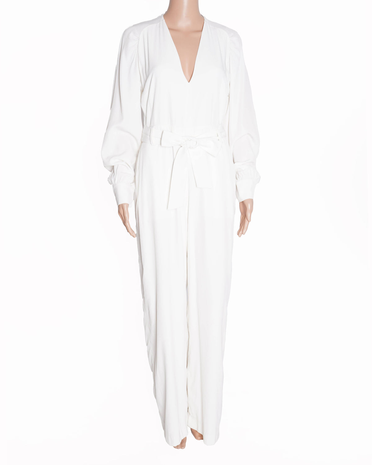 Reiss white belted jumpsuit