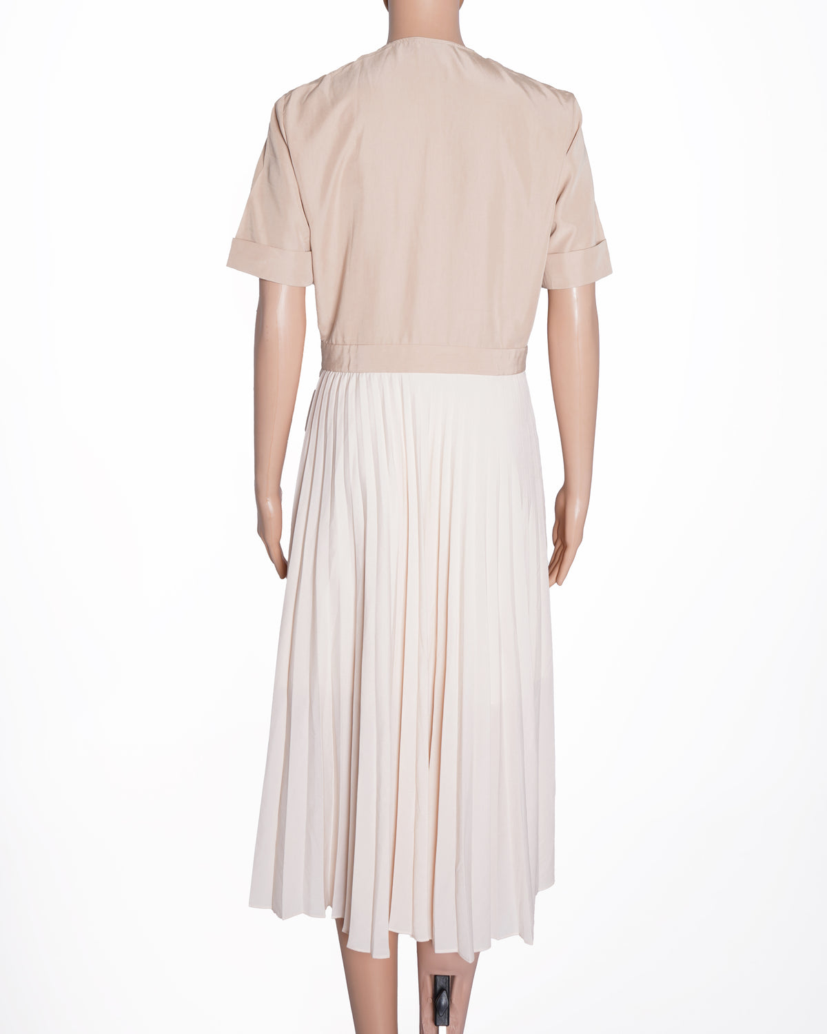 Sandro Beige Dress With Half Sleeves