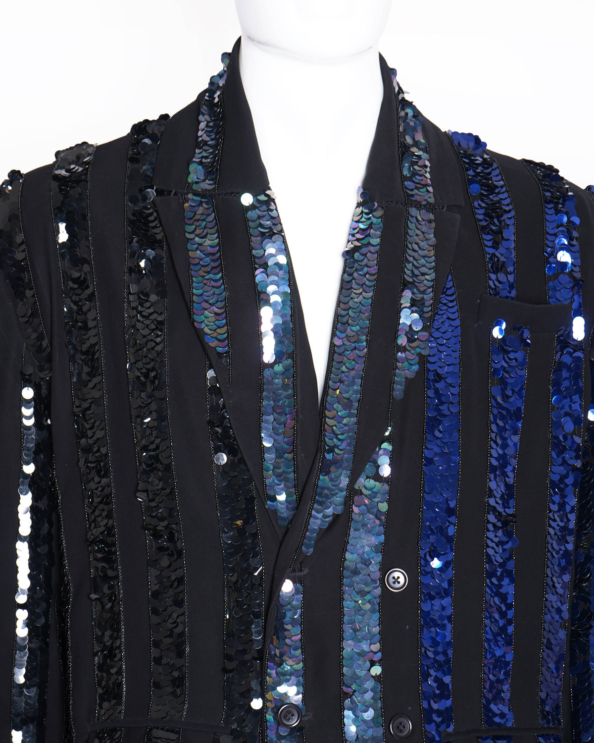 Kanika Goyal Label Sequenced blazer In Black & Shades Of Blue (Unisex)
