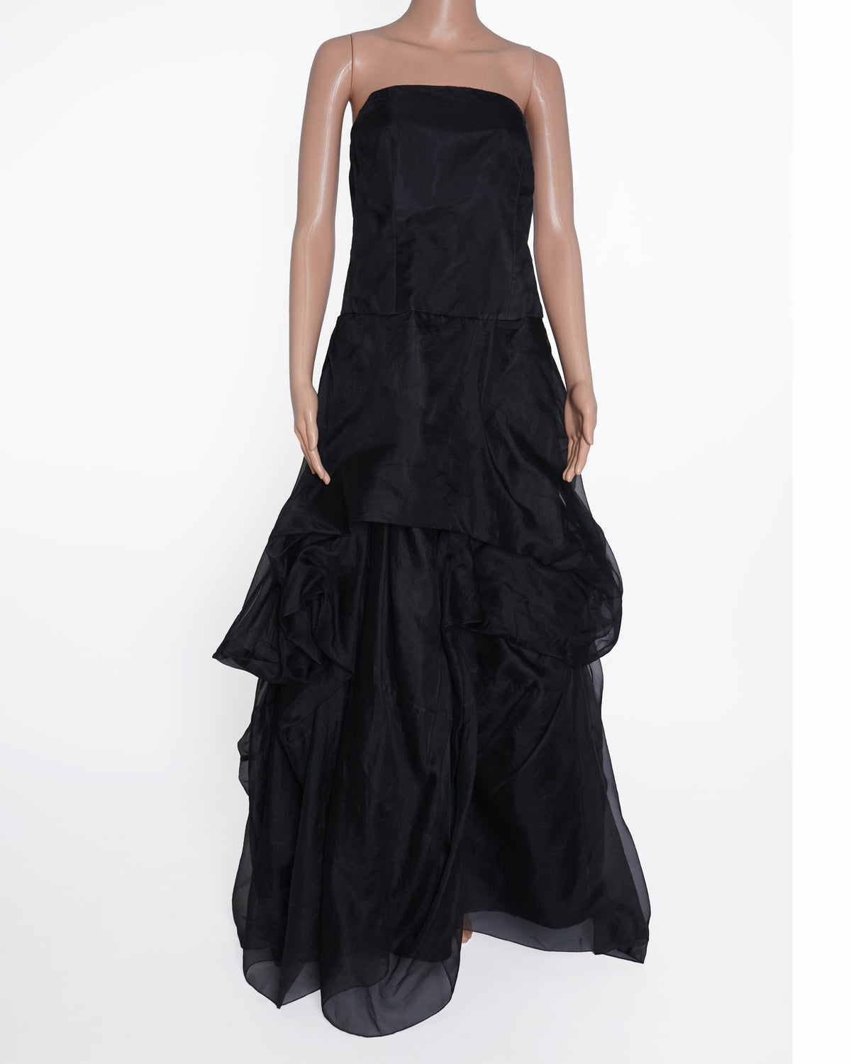 Raghavendra Rathore Jodhpur Strapless Gown In Black
