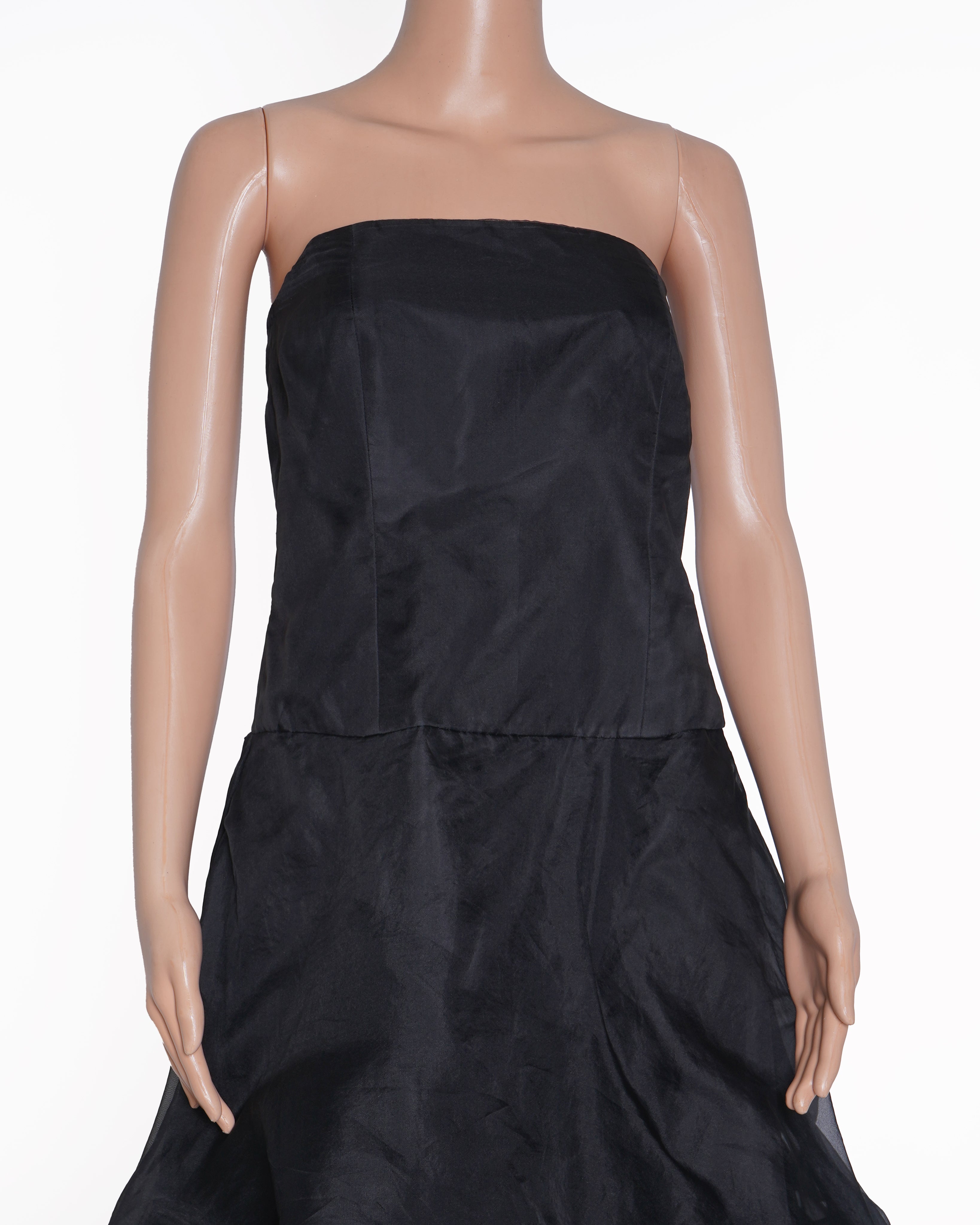 Raghavendra Rathore Jodhpur Strapless Gown In Black