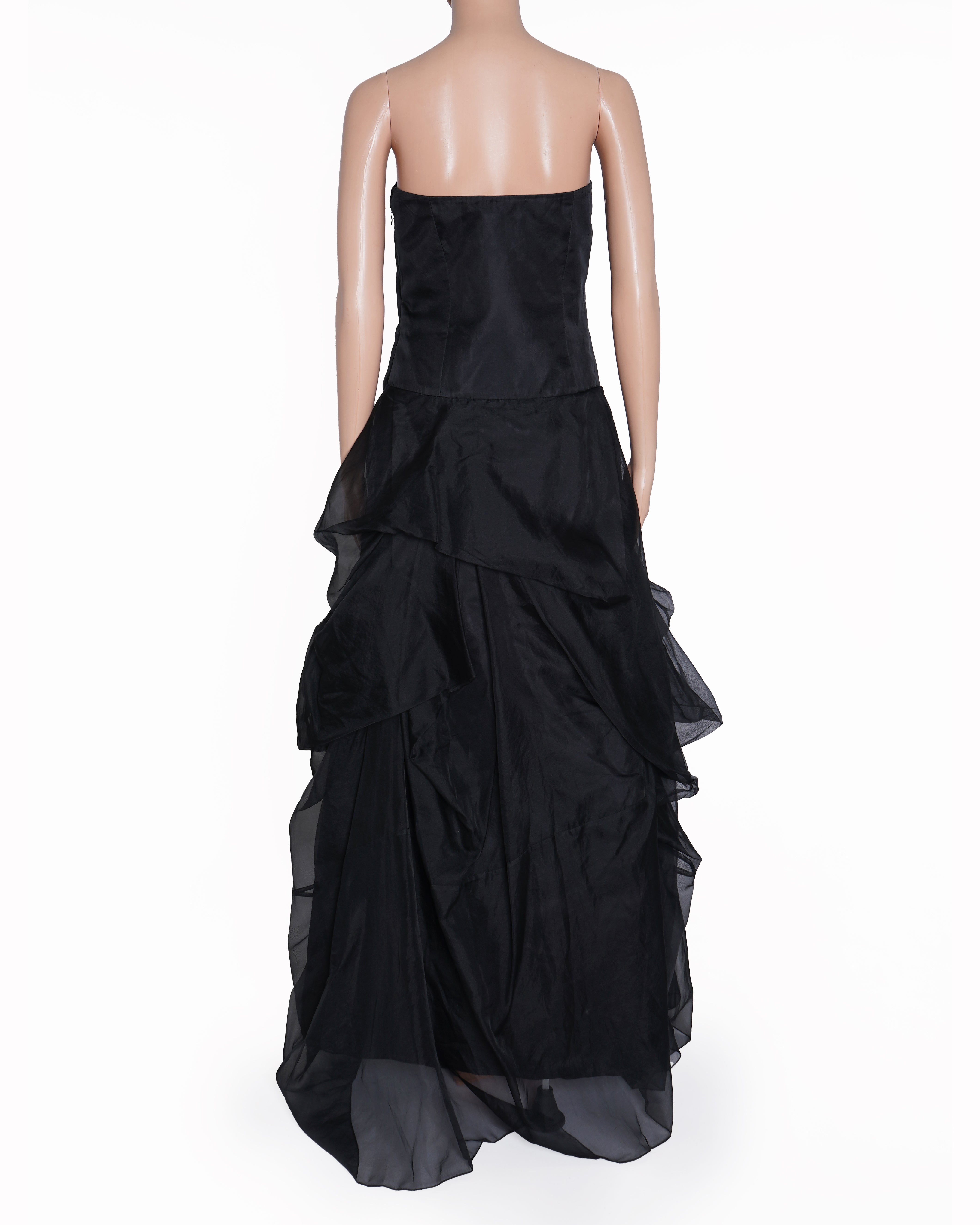 Raghavendra Rathore Jodhpur Strapless Gown In Black