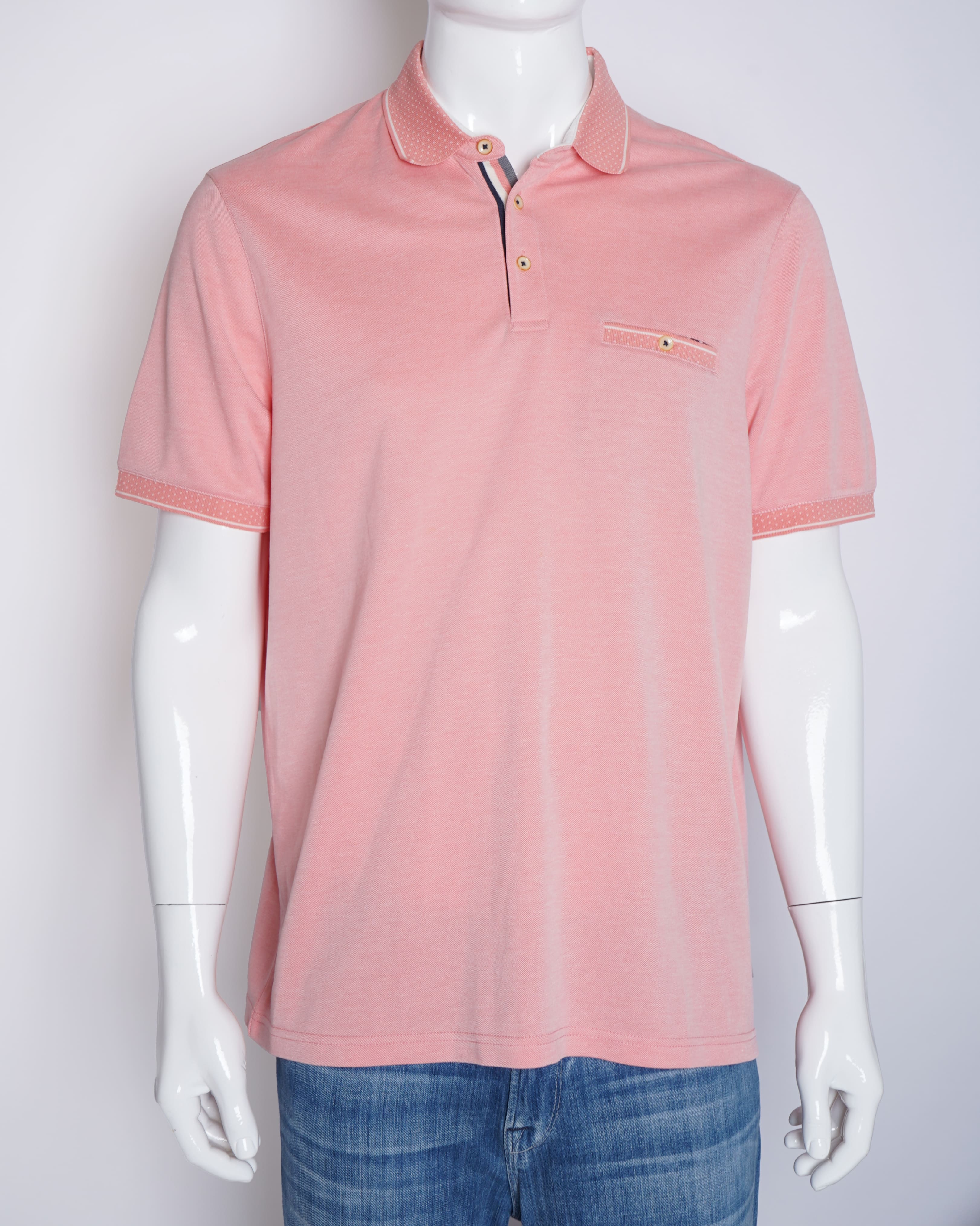 Ted baker pink peach polo tshirt for men