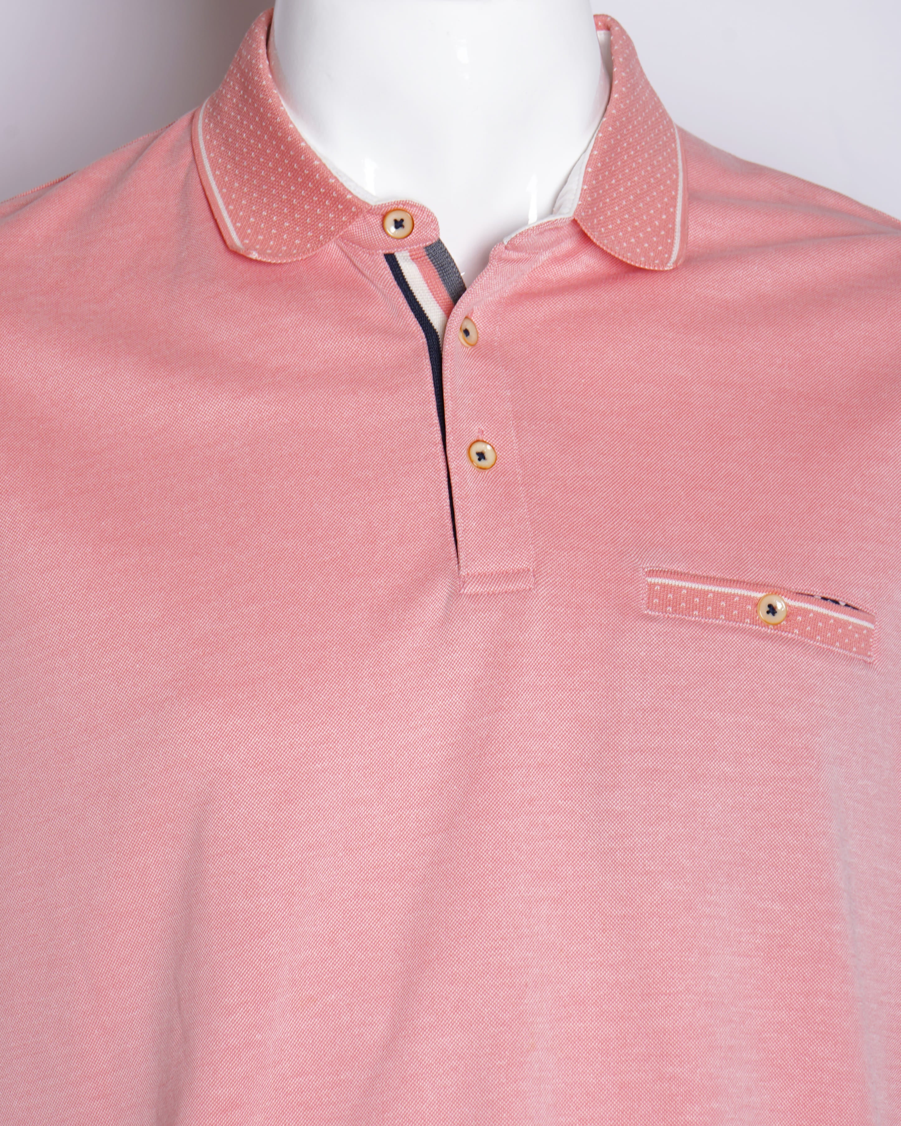Ted baker pink peach polo tshirt for men