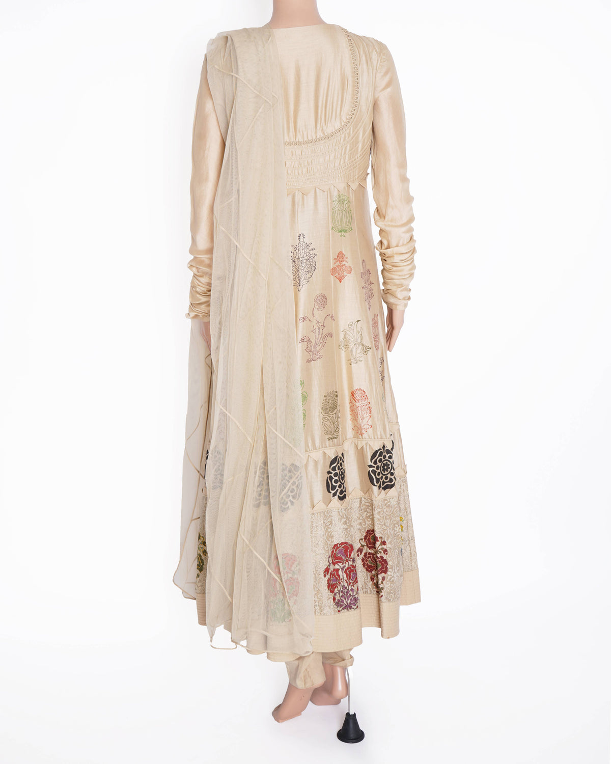 Rohit Bal Floral Embroidered Set Of 3 In Beige