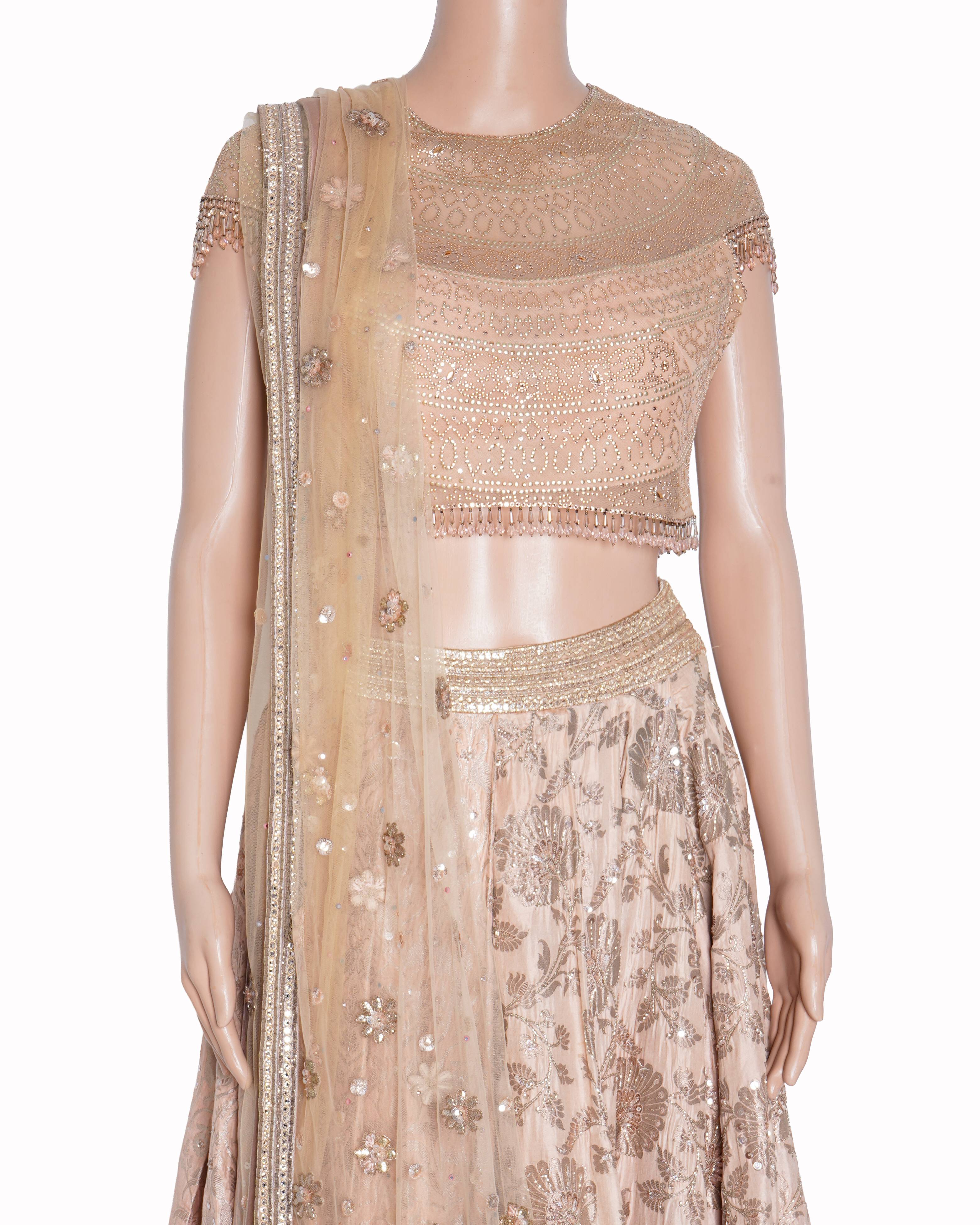 Tarun Tahiliani pink embroidered lehenga set